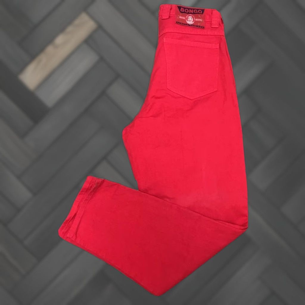 Vintage VINTAGE Bongo Jeans Special Reserve High Waist Tapered Leg 11 30" Waist Red Boys? Wait Size 32" / US 10 / IT 46 - 1 Thumbnail