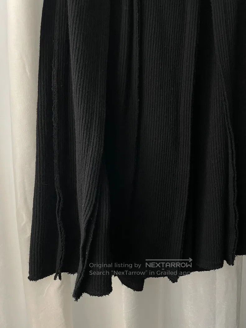 Comme Des Garcons size S Black ladies ribbed half skirt