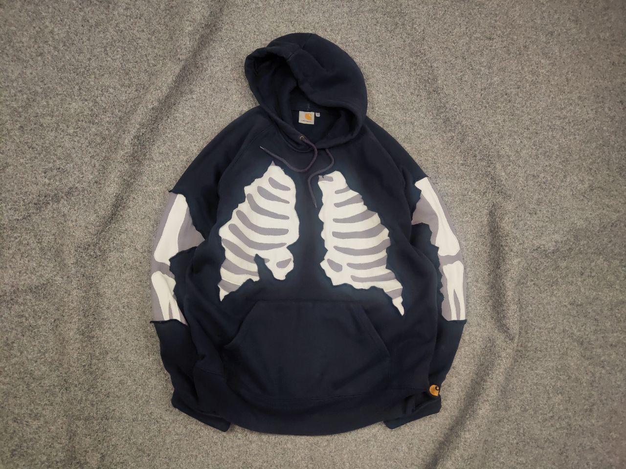 Carhartt Vintage Carhartt Skeleton Original Baggy Fit Hoodie USA Size US L / EU 52-54 / 3 - 1 Thumbnail