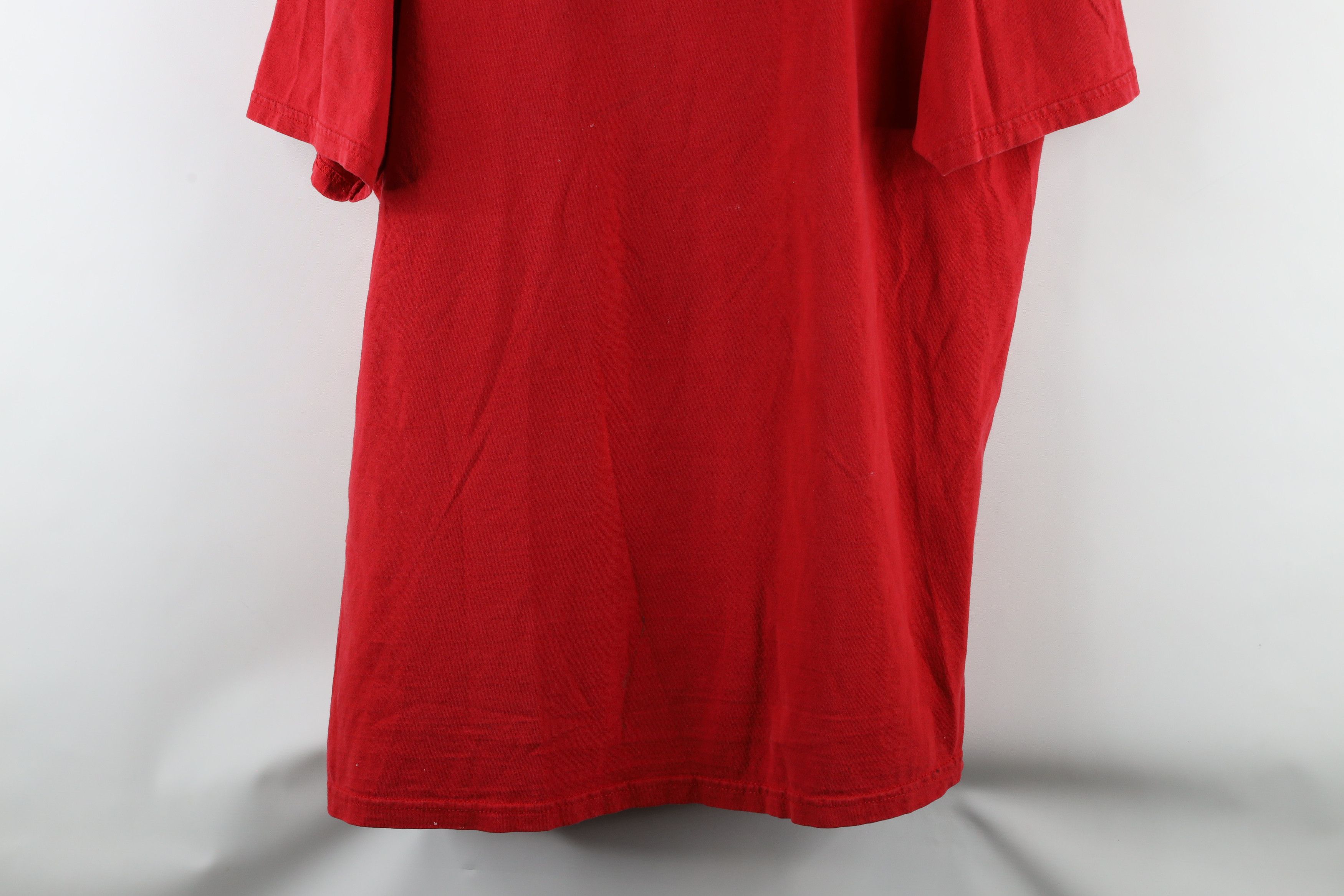 Vintage Vintage 90s Streetwear Blank Baggy Fit Cotton T-Shirt Red Size US XL / EU 56 / 4 - 3 Thumbnail