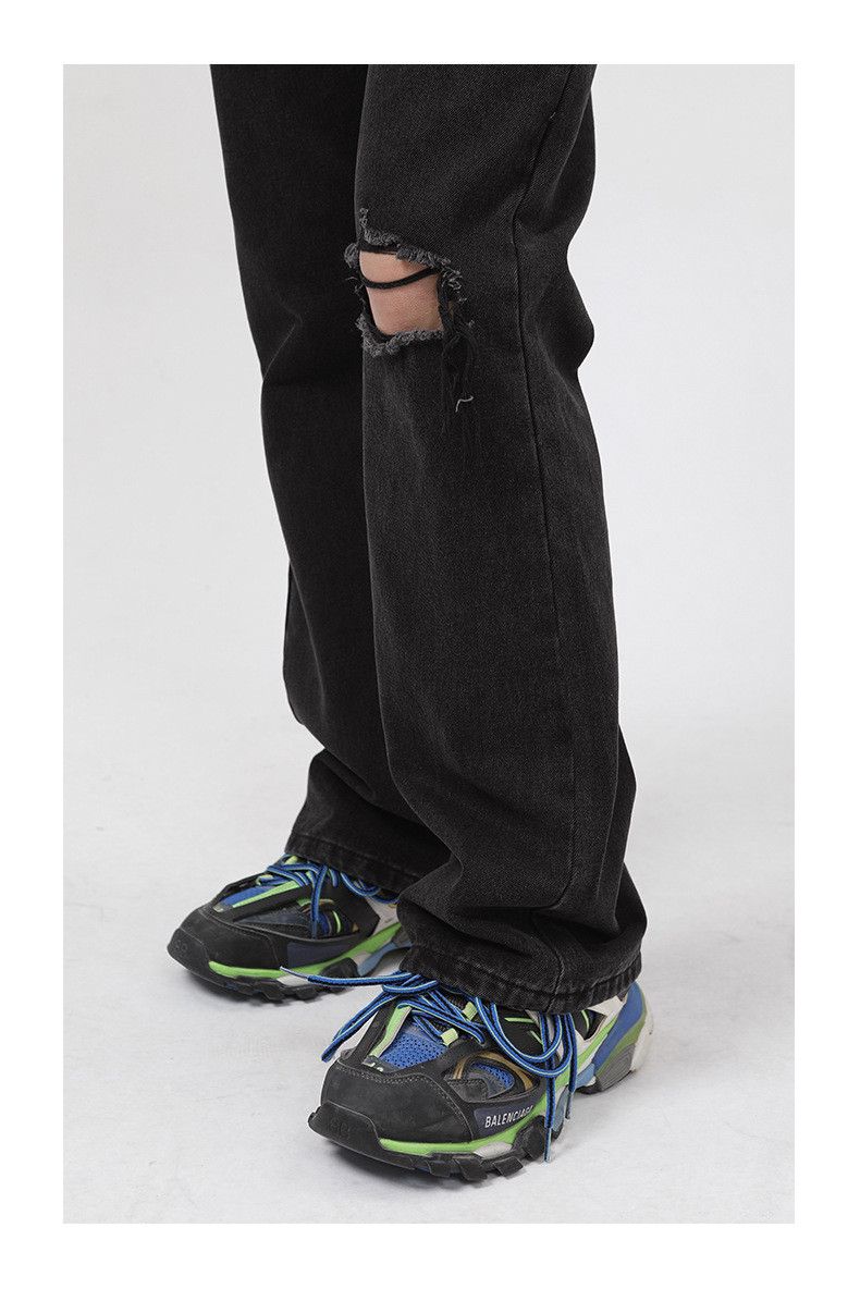 Japanese Brand × Jean Japanese retro loose ripped flared jeans for men Size US 32 / EU 48 - 4 Thumbnail