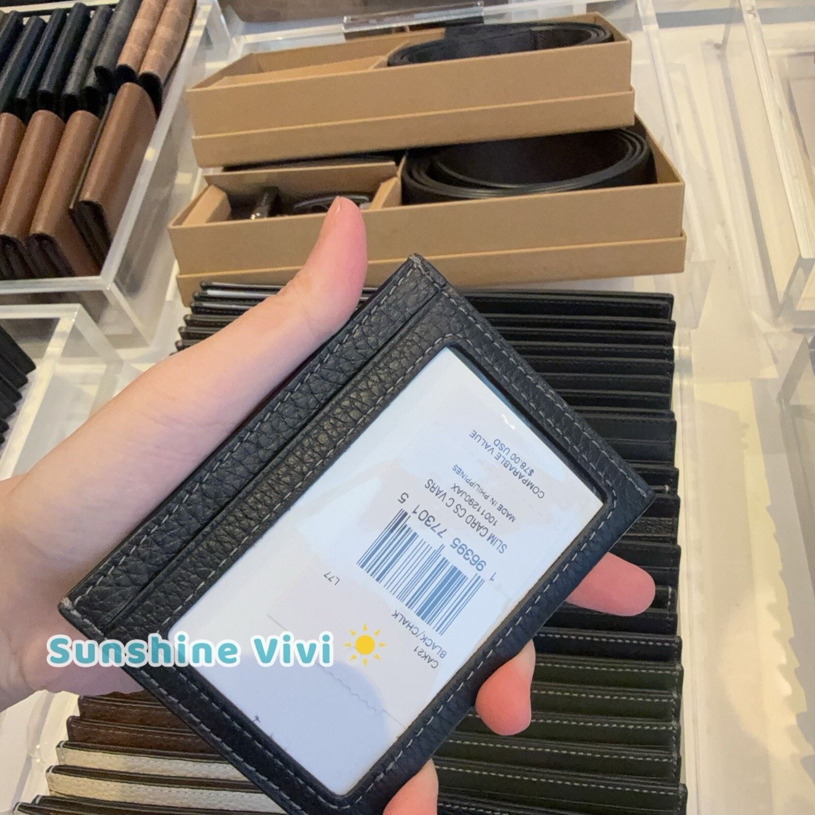 Coach NWT Limited Coach Slim Id Card Case CAK21 Black/Chalk Size ONE SIZE - 2 Thumbnail