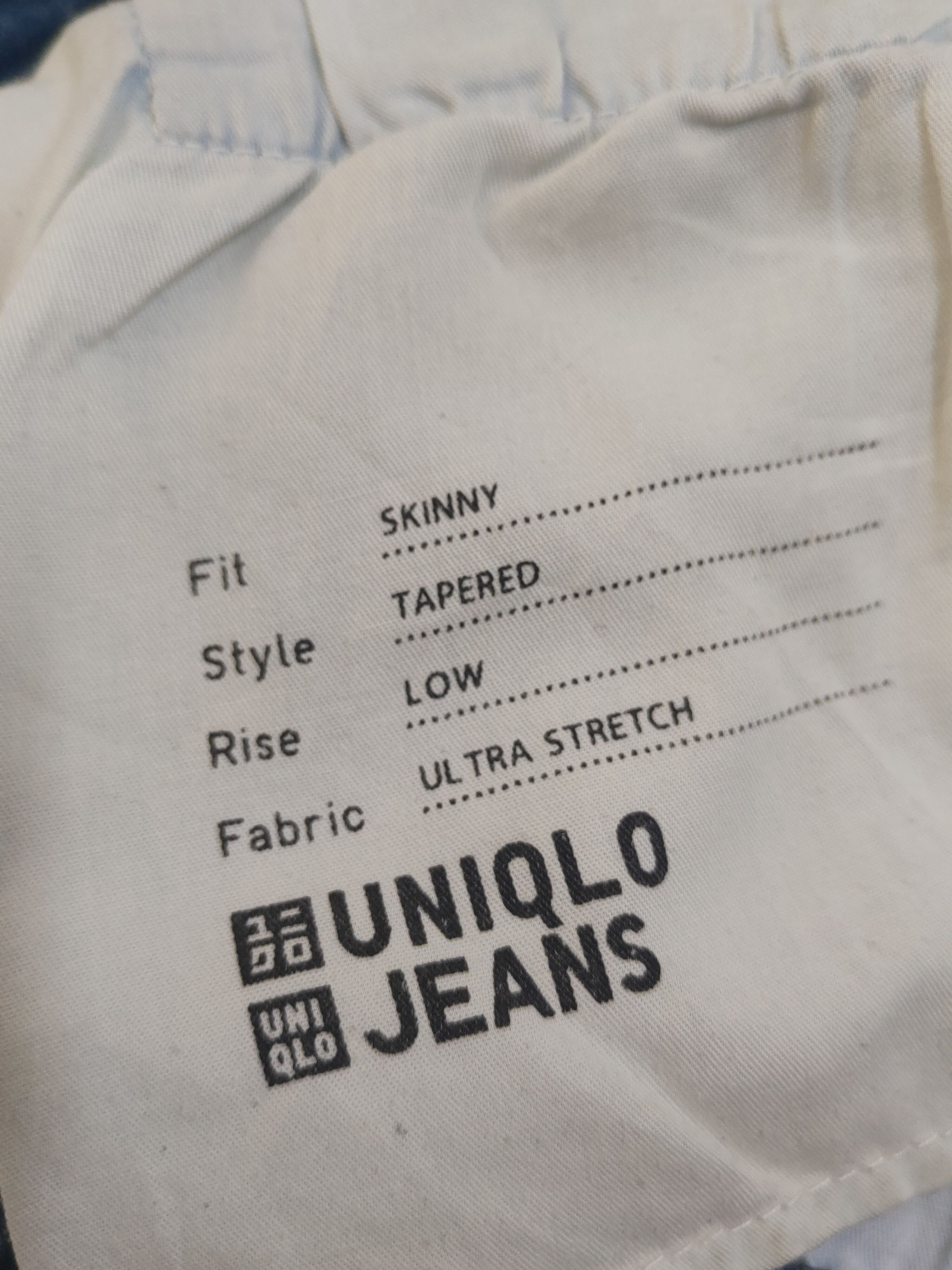 Japanese Brand Uniqlo Dark Blue Distressed Ripped Skinny Jeans #W1610 Size US 34 / EU 50 - 15 Thumbnail