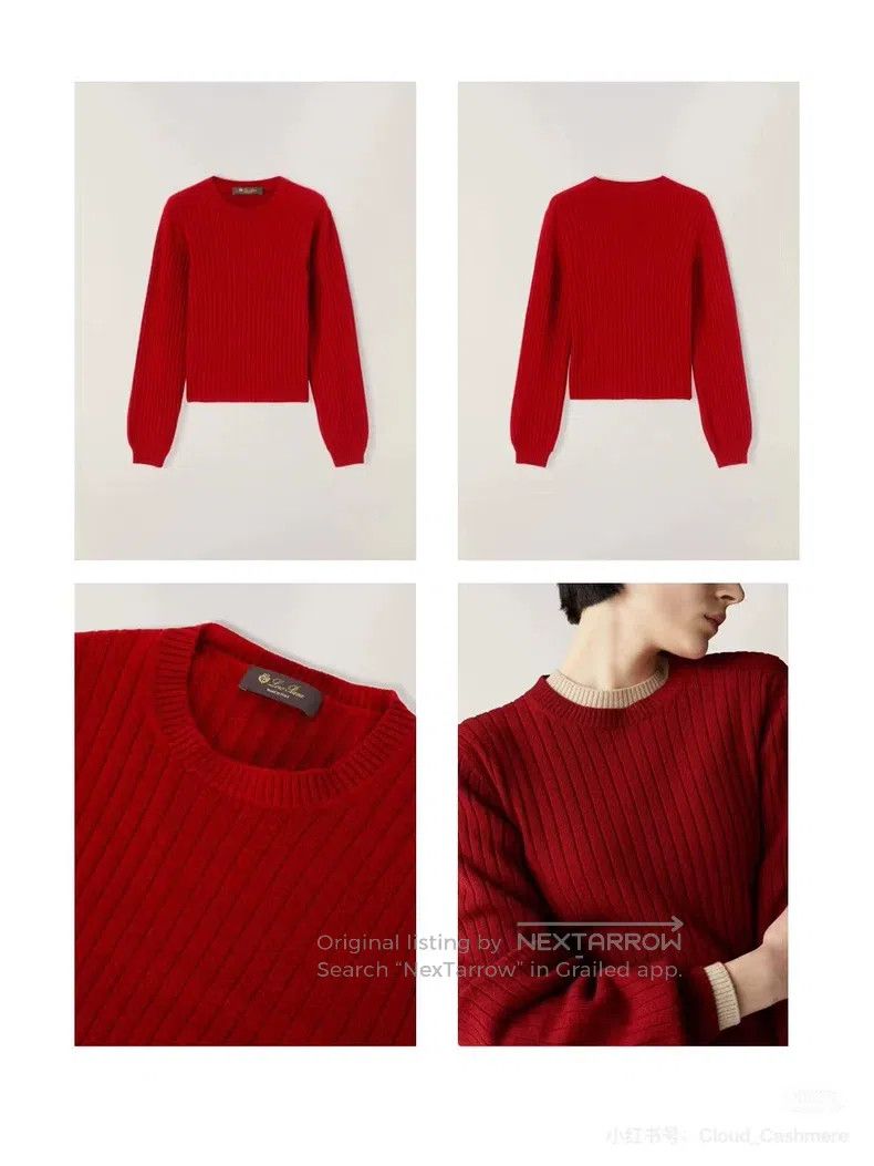 Loro Piana Loro Piana Red Striped Cashmere Sweater Size S / US 4 / IT 40 - 6 Thumbnail