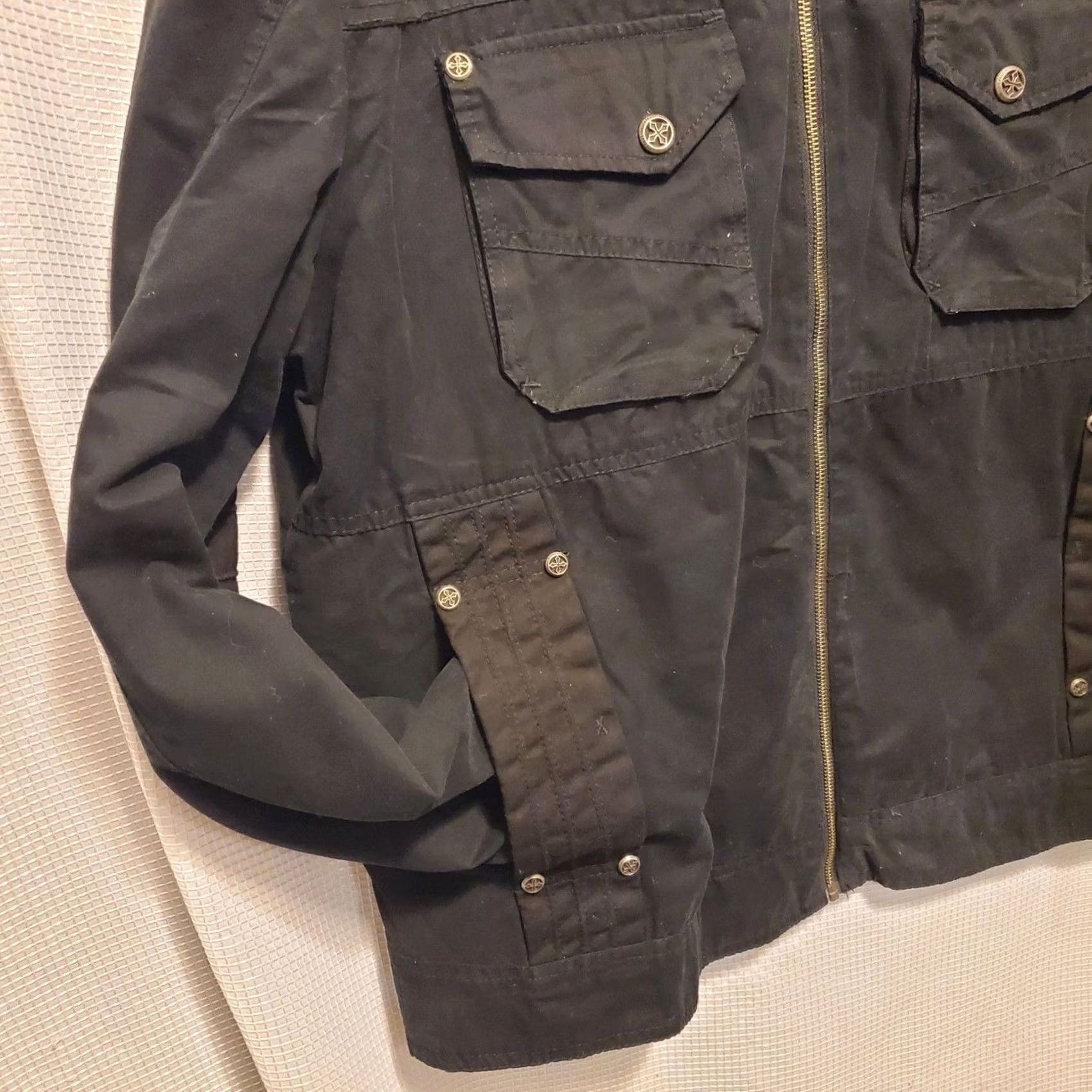 Affliction VINTAGE Affliction Jacket 2XL Black Embroidered Premium Enemy Line 90s Y2K Full Zip Biker Streetwear Casual Mens Size US XXL / EU 58 / 5 - 5 Thumbnail