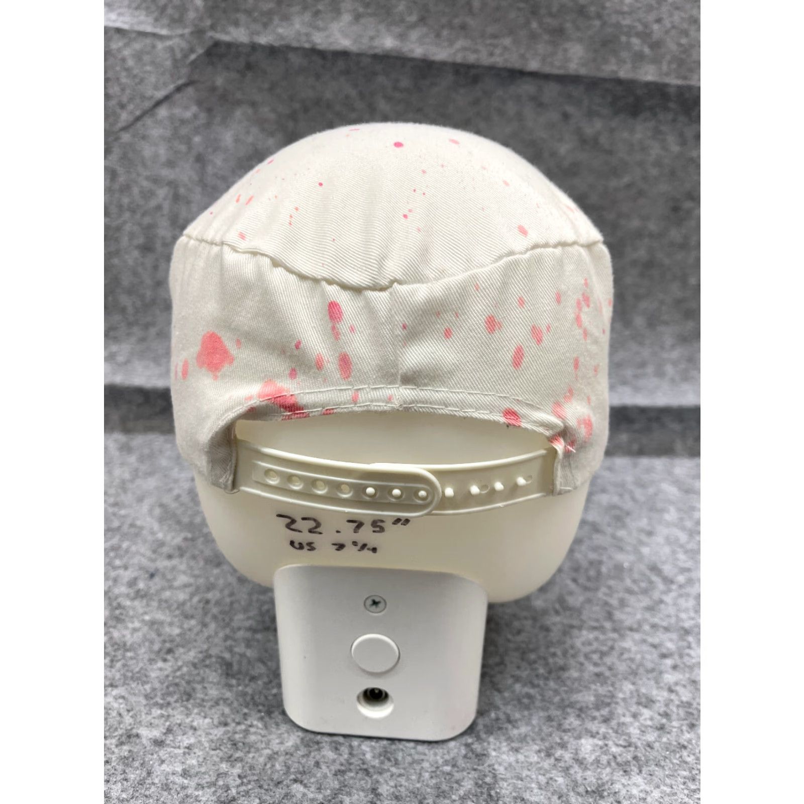 Pinko Paint Splatter Hat Cap Snap Back Adult One Size White Pink 100% Cotton Size ONE SIZE - 6 Thumbnail