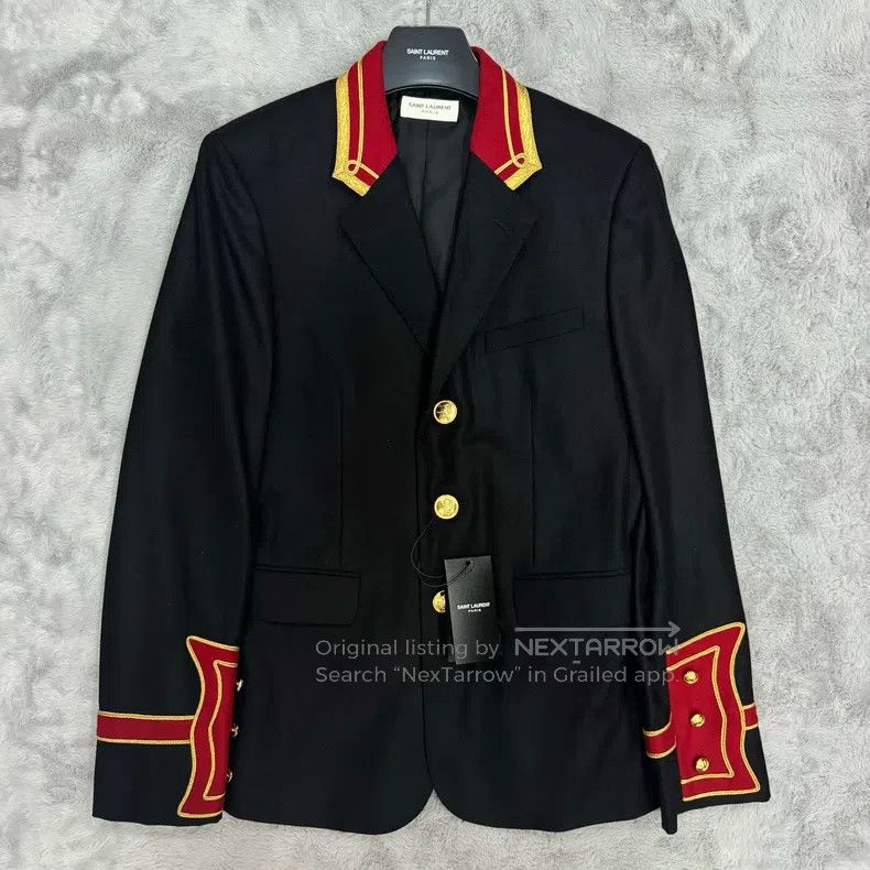 Saint Laurent Paris Saint Laurent Paris Black and Red Palace Brocade Suit Size US M / EU 48-50 / 2 - 1 Thumbnail
