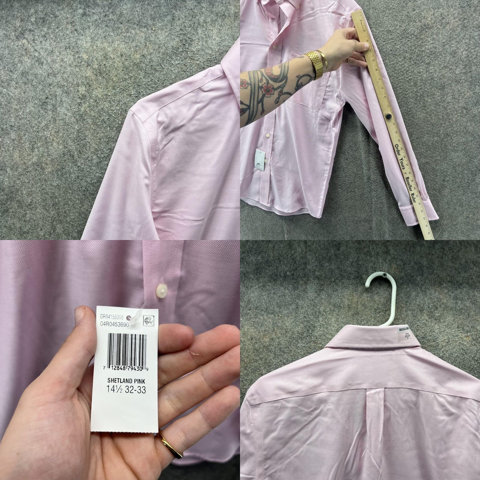 Ralph Lauren Lauren Ralph Lauren Dress Shirt Men 14.5 32/33 Pink Stretch Button-Down Shetland Shirt Size 40R - 8 Thumbnail