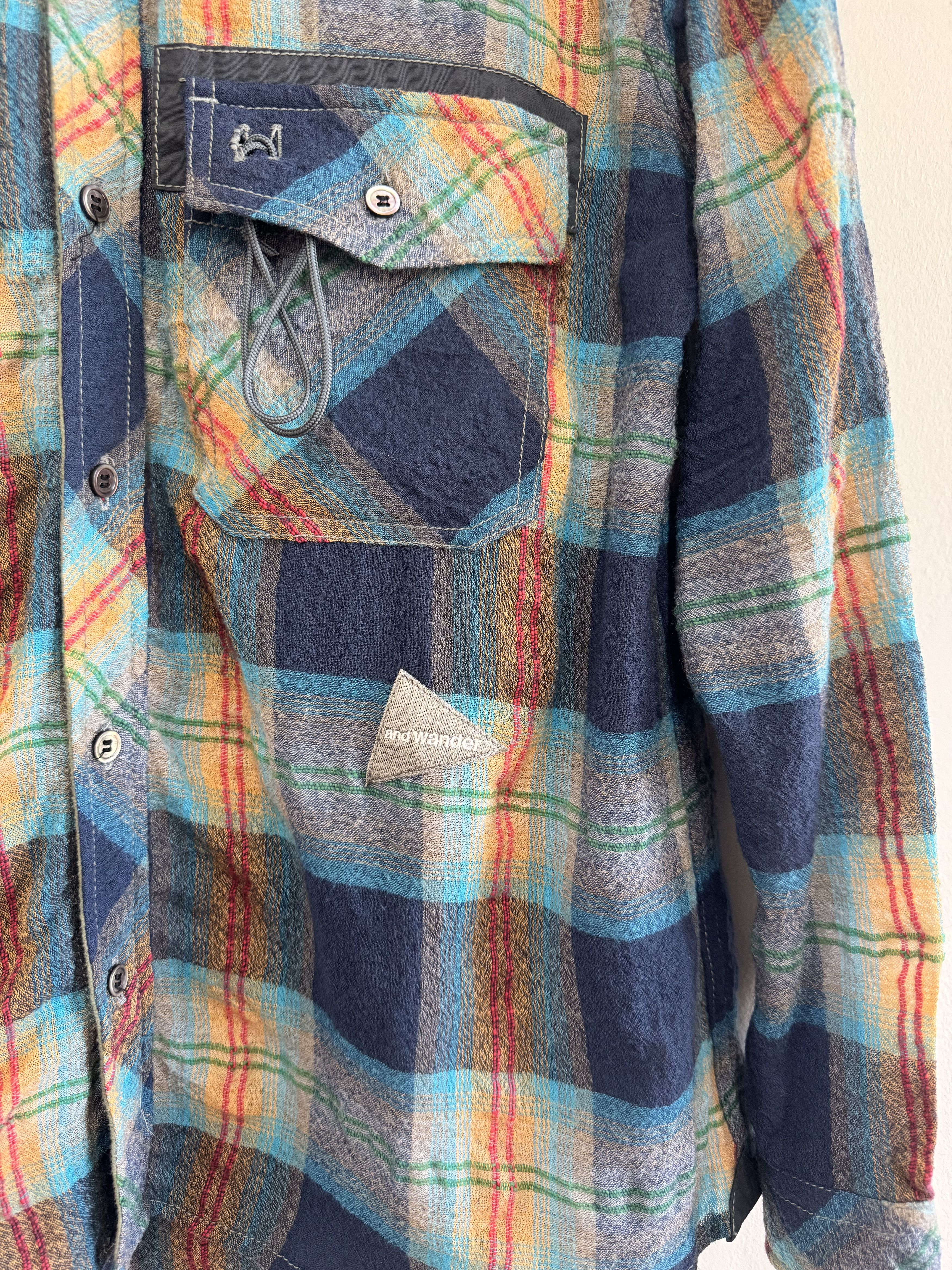 And Wander and wander Wool Check Shirt - Plaid / Multicolor Size US M / EU 48-50 / 2 - 3 Thumbnail