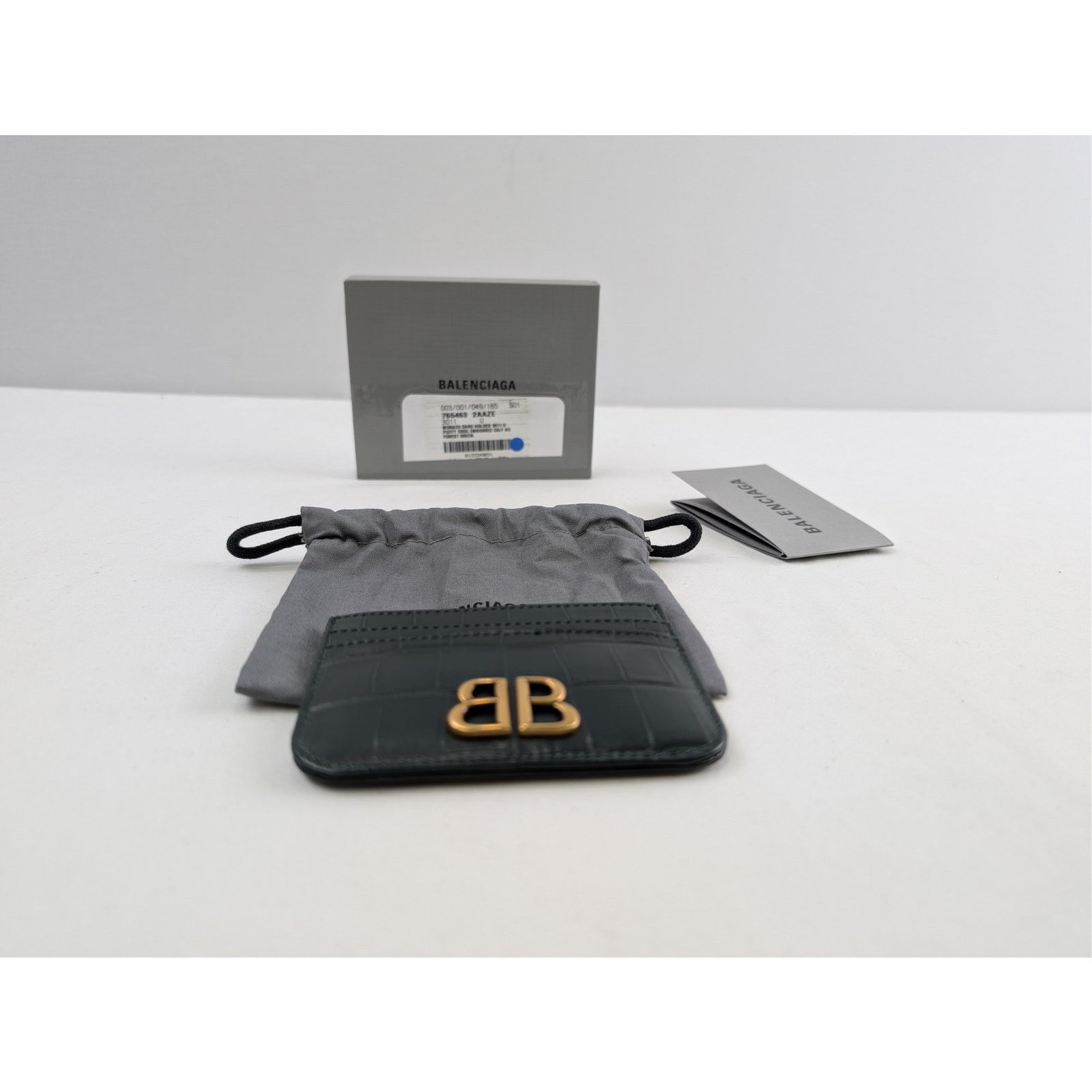 Balenciaga o1rshd1 Size: OS / Puffy Croc Embossed Monaco Card Holder Size ONE SIZE - 12 Thumbnail