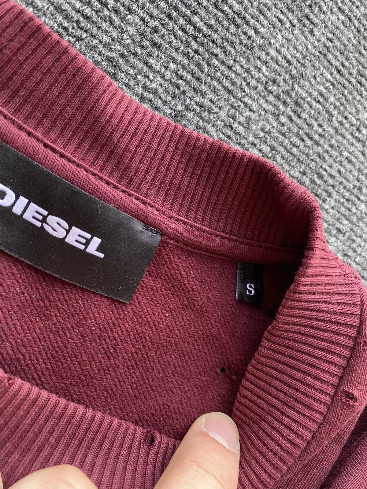 Diesel 🔥Diesel distressed mens sweatshirt punk opium Size US S / EU 44-46 / 1 - 6 Thumbnail