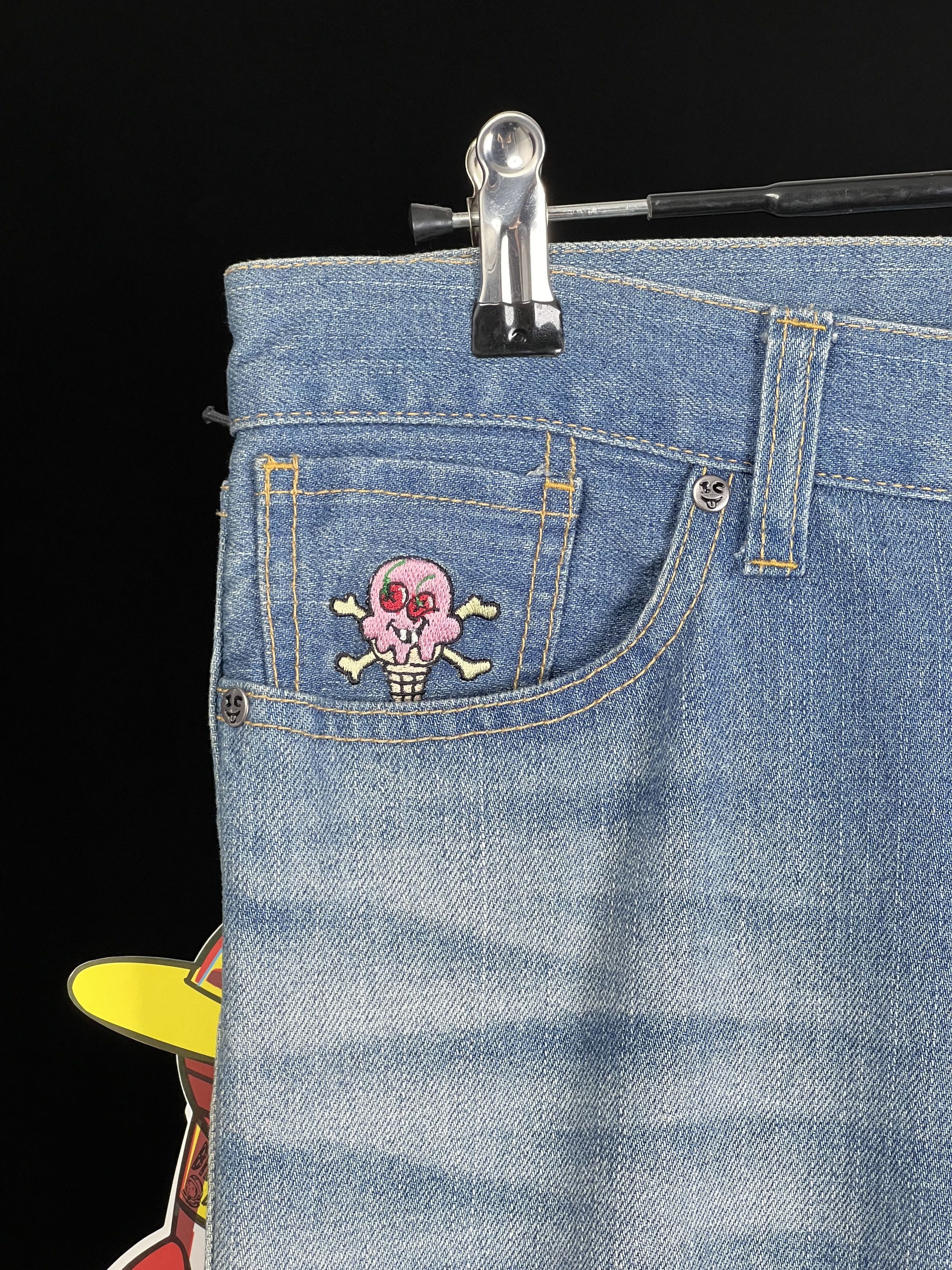Icecream Brand New*Light Wash Embroidered Jeans Size XS Size US 28 / EU 44 - 6 Thumbnail