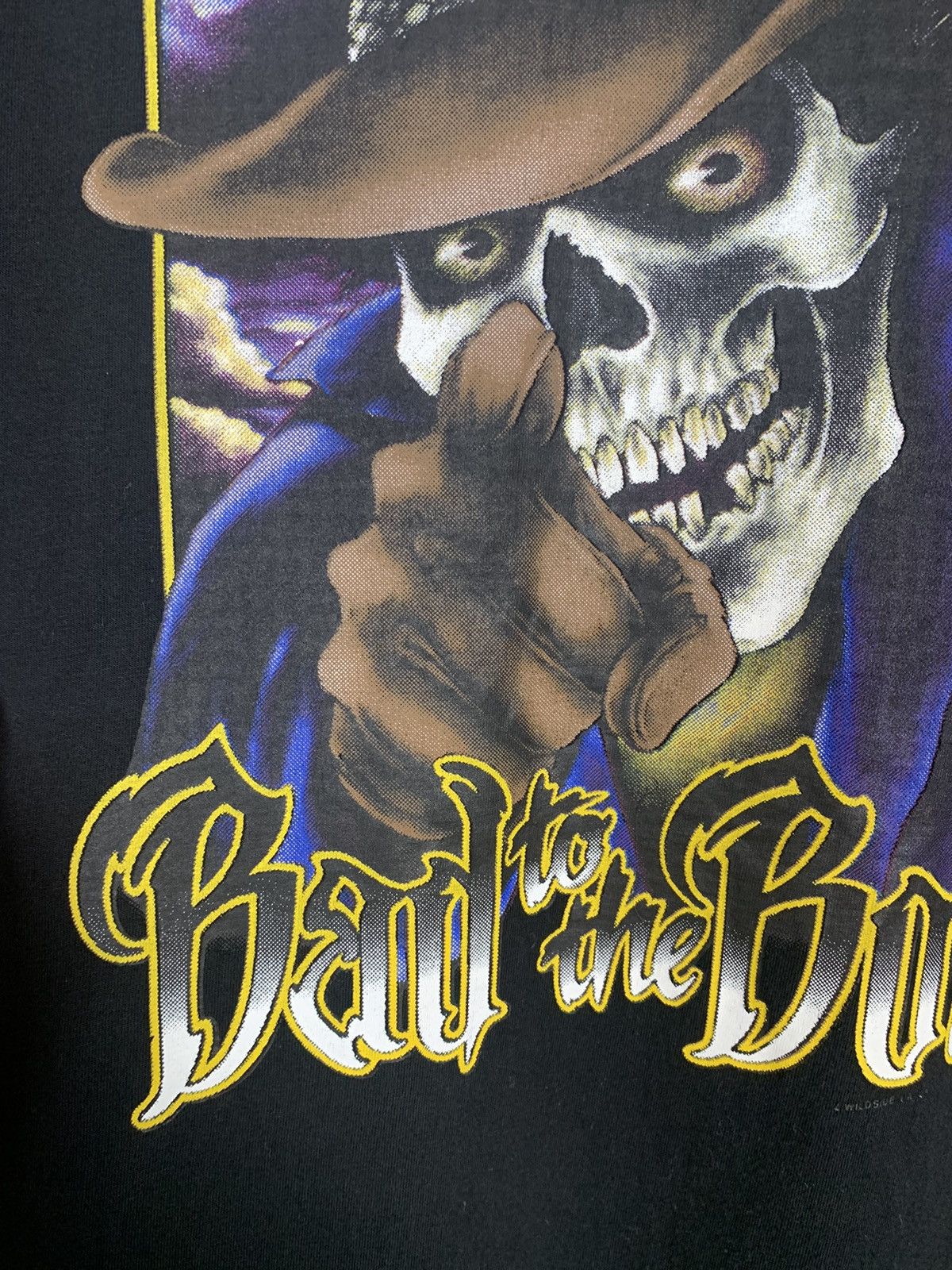 Harley Davidson × Vintage Vintage Bad To The Bone T-shirt Size US L / EU 52-54 / 3 - 12 Thumbnail