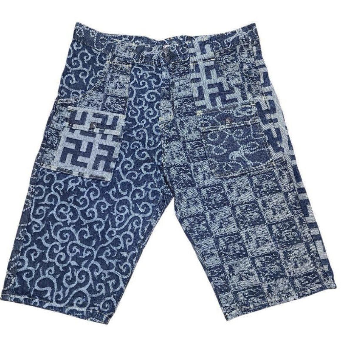 Kapital Kapital archive patchwork shorts Size US 34 / EU 50 - 1 Thumbnail