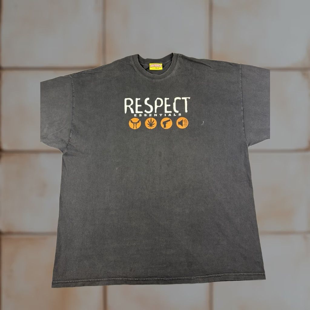 Essentials VINTAGE Respect Essentials T Shirt Men’s XL Black Gun Money Stripper Humor Y2k Mens XL Black Funny T-Shirt Vintage Size US XL / EU 56 / 4 - 1 Thumbnail