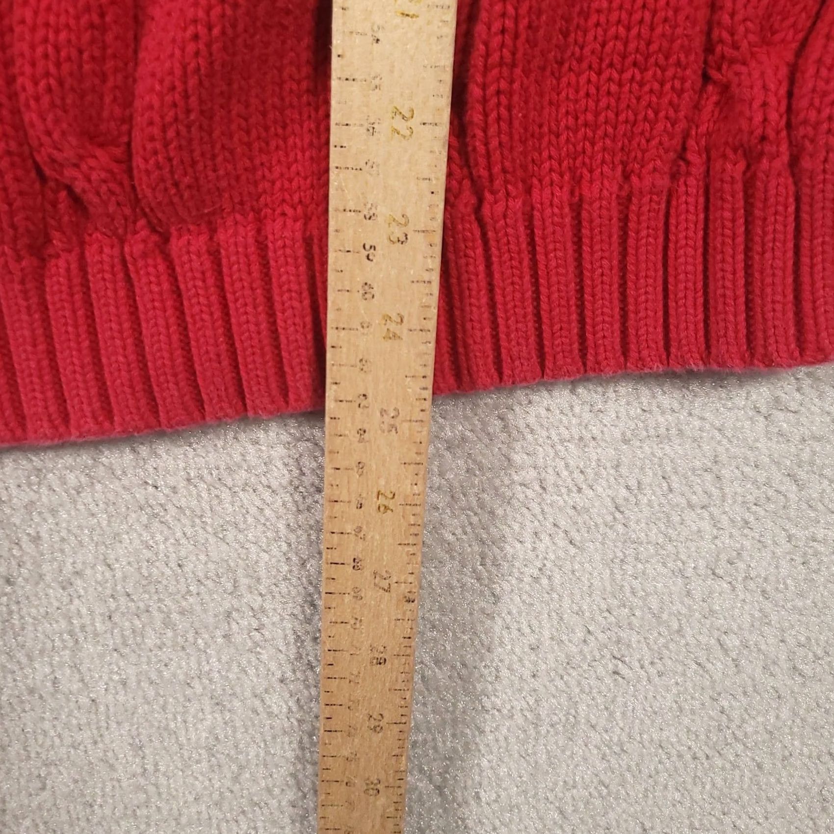 Lands' End VINTAGE Lands' End Christmas Sweater Fair Isle Cable-knit Turtleneck Reindeer Large Womens Sweater Size L / US 10 / IT 46 - 6 Thumbnail