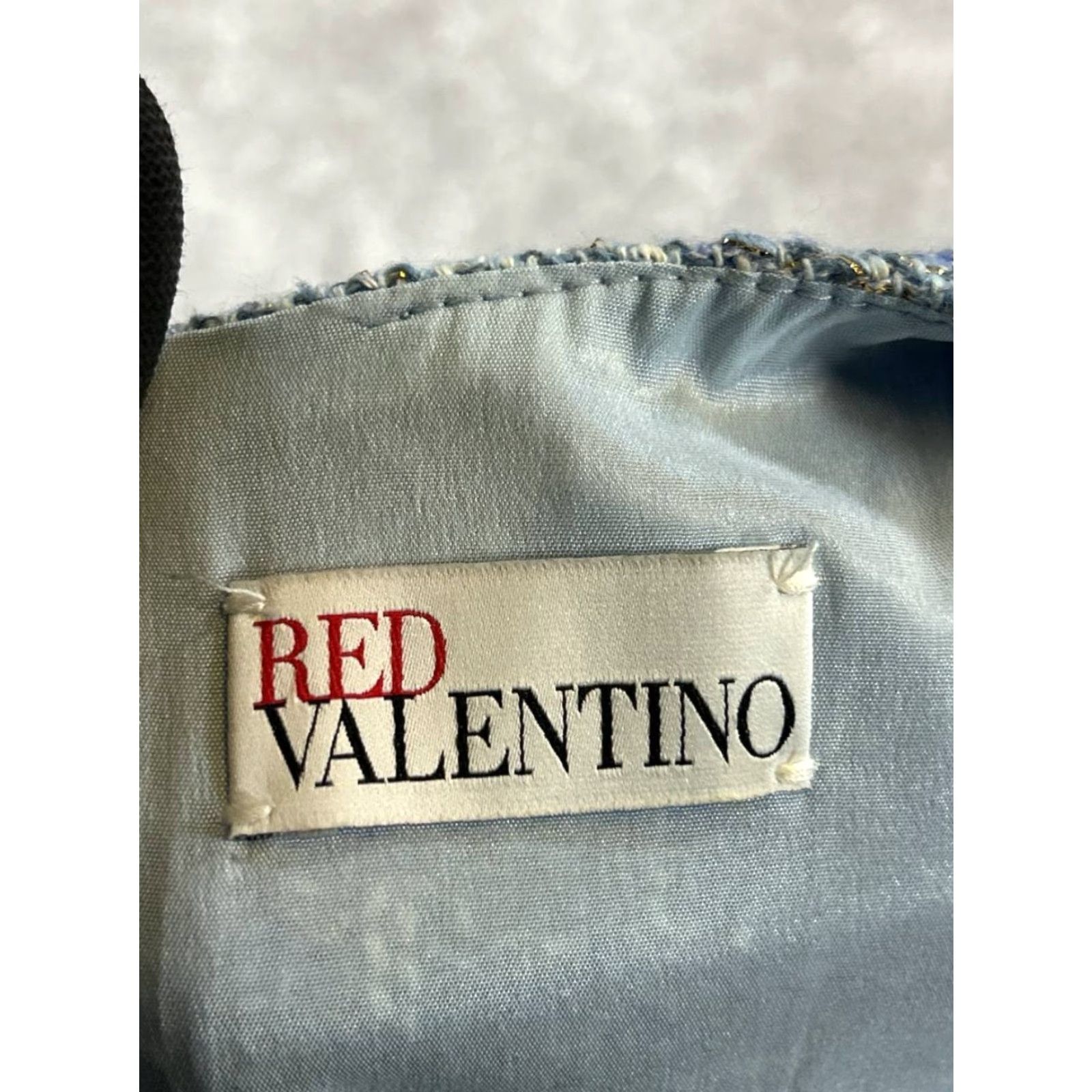 Valentino Red Valentino Dress Womens Xs Blue Purple Cotton Blend Blouson Size XS / US 0-2 / IT 36-38 - 3 Thumbnail