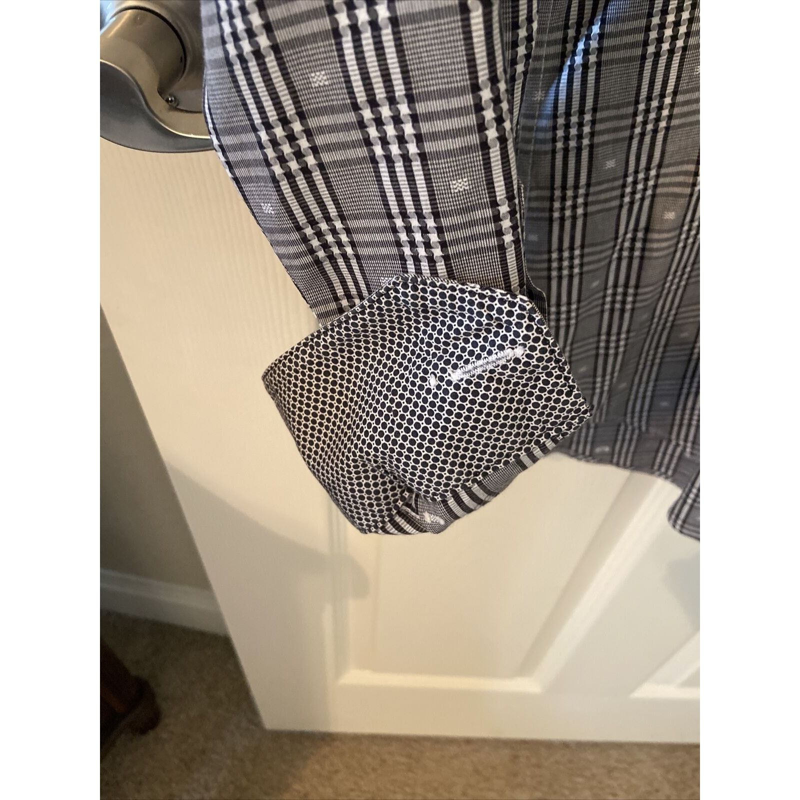 BUGATCHI Bugatchi Shaped Fit Long Sleeve Button Down Black Gray, XL Size US XL / EU 56 / 4 - 4 Thumbnail