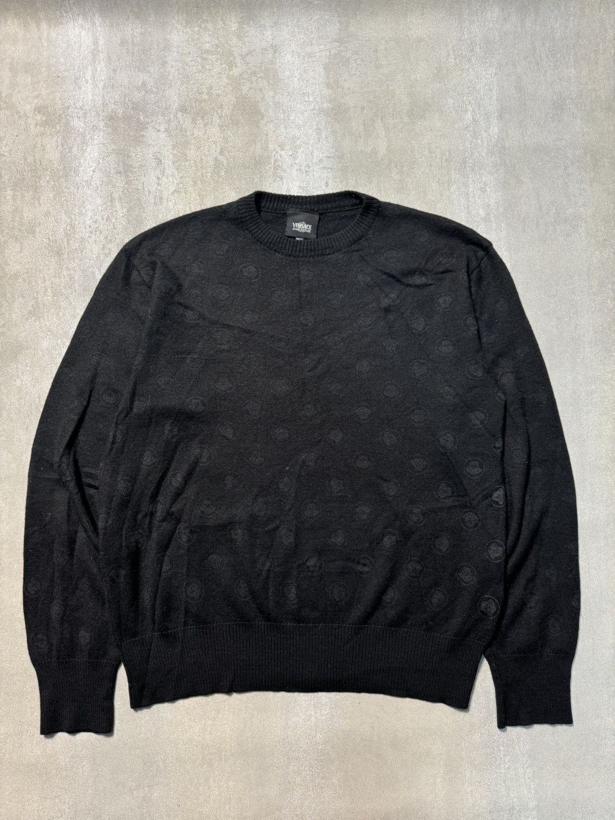 Versace Jeans Couture × Vintage Vintage Versace Jeans Couture Multi Logo Sweater Size US L / EU 52-54 / 3 - 1 Thumbnail