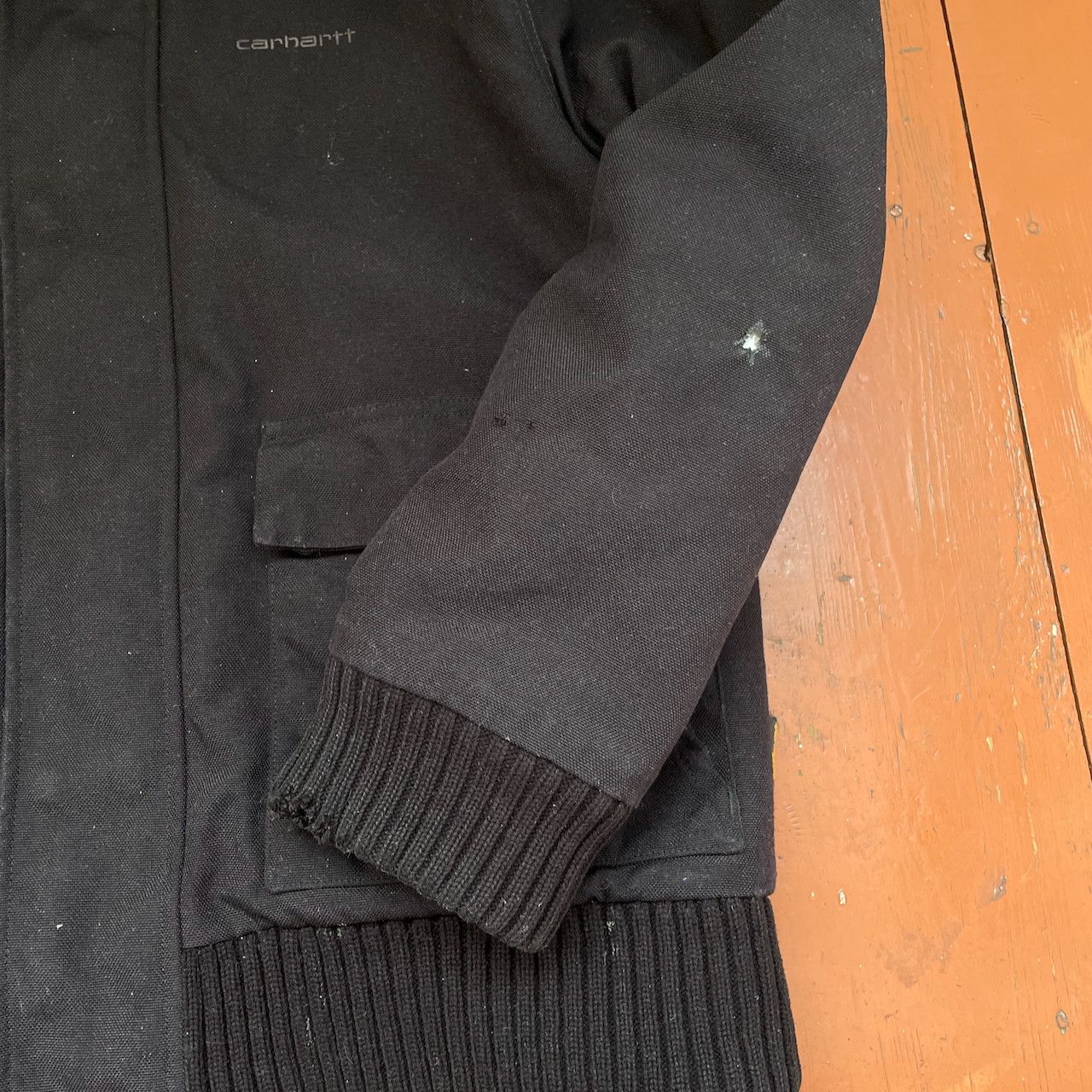 Carhartt Vintage Carhartt Black Hooded Jacket – Heavy Canvas Workwear Size US L / EU 52-54 / 3 - 16 Thumbnail