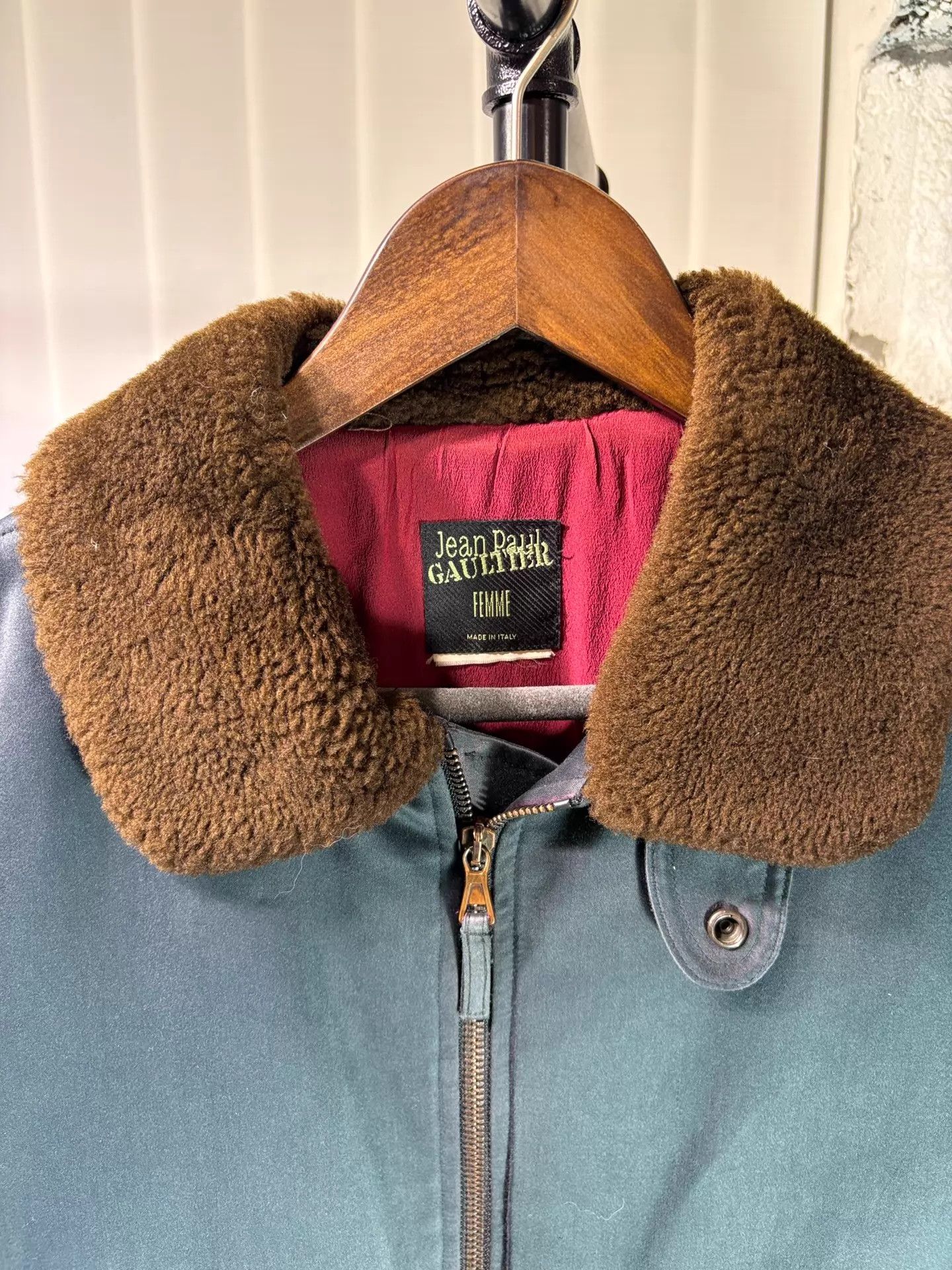 Jean Paul Gaultier JPG 92AW MA1 Mid-Sleeve Notch Collar Fur Collar Size XL / US 12-14 / IT 48-50 - 3 Thumbnail