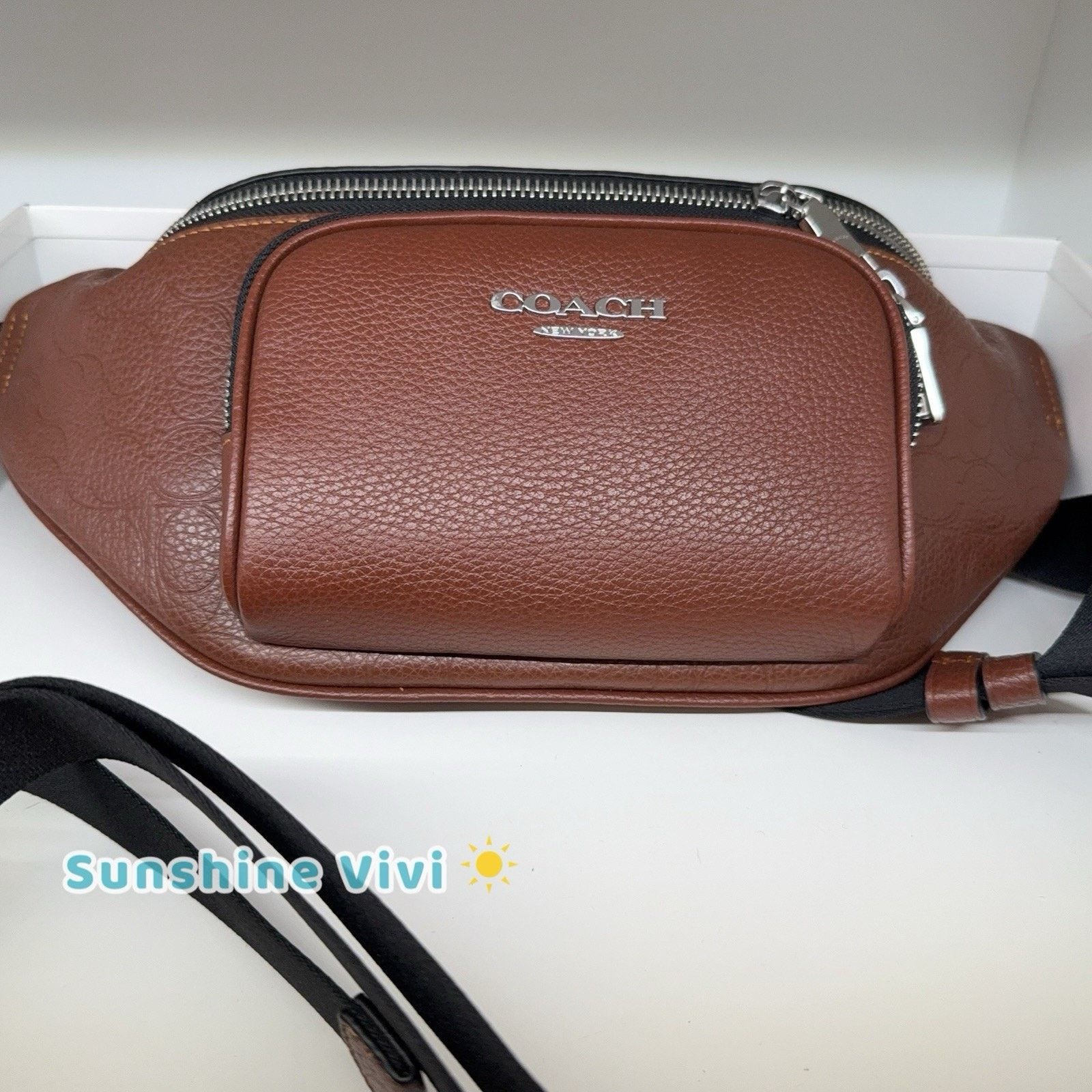 Coach NWT COACH Racer Small Belt Bag Leather Vintage Brown CDC44 Size ONE SIZE - 1 Thumbnail