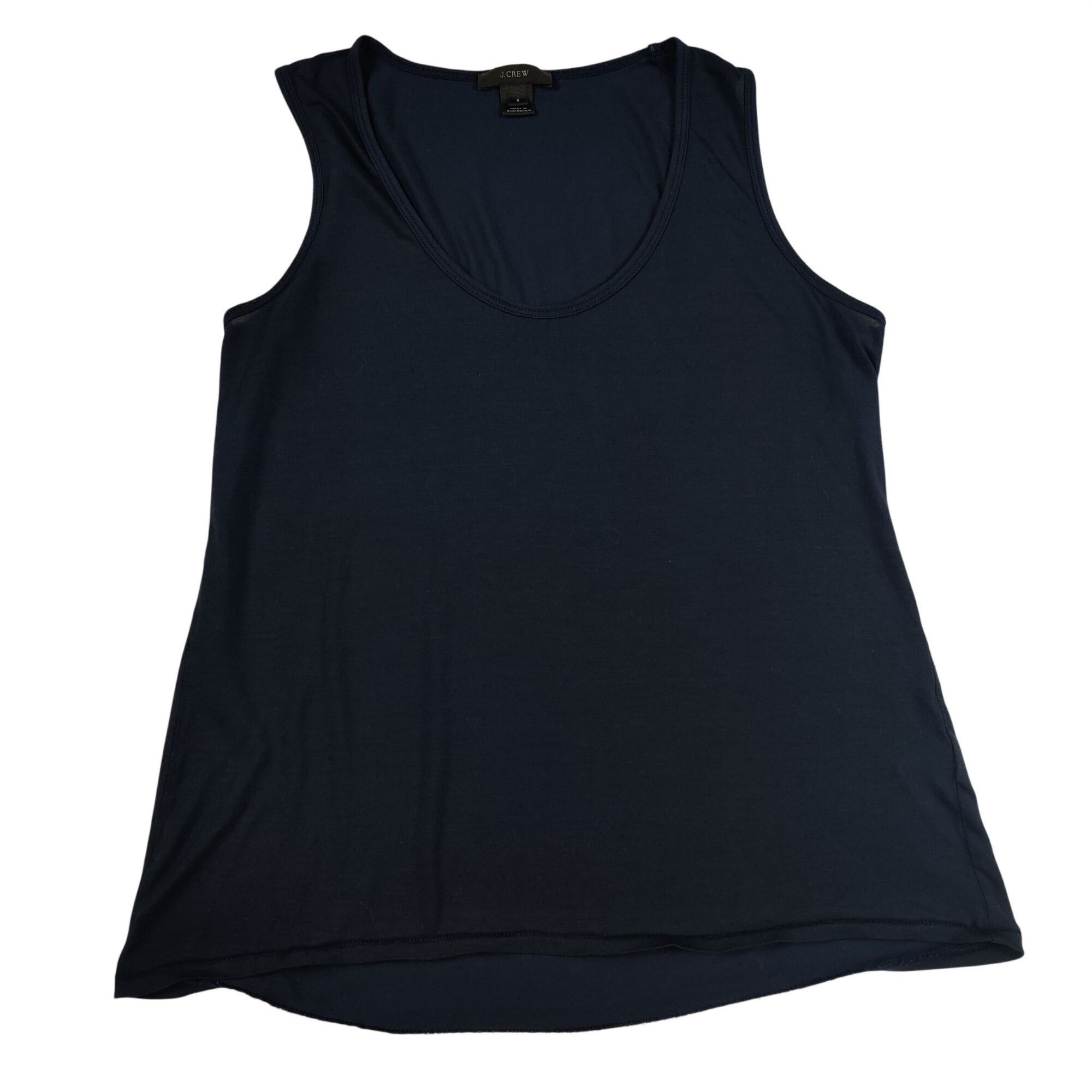 J.Crew J.Crew Scoop Neck Tank Top S Navy Blue Stretch Preppy Minima Size S / US 4 / IT 40 - 1 Thumbnail