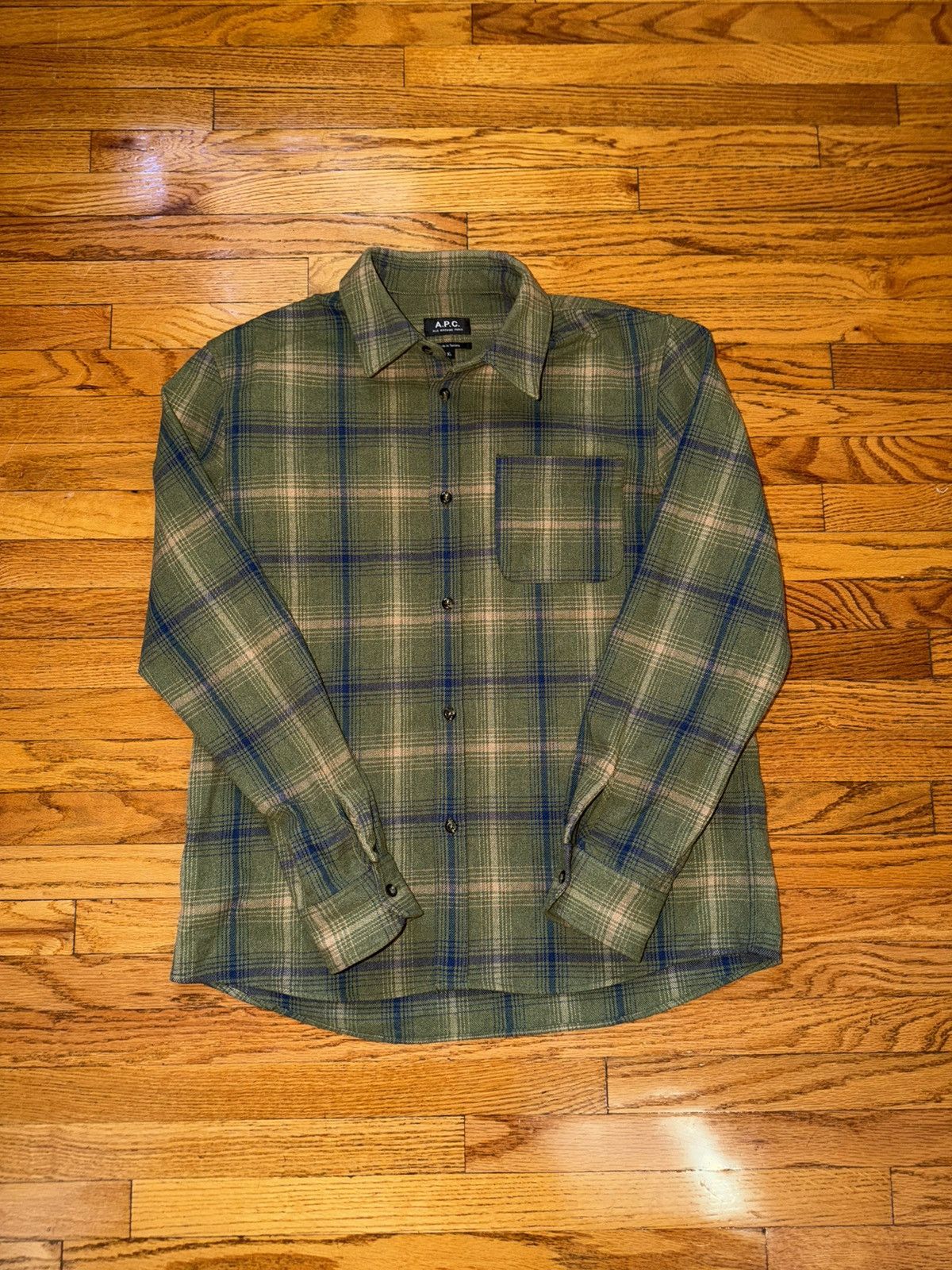 A.P.C. A.P.C. - Plaid Wool Blend Overshirt Size US XL / EU 56 / 4 - 1 Preview