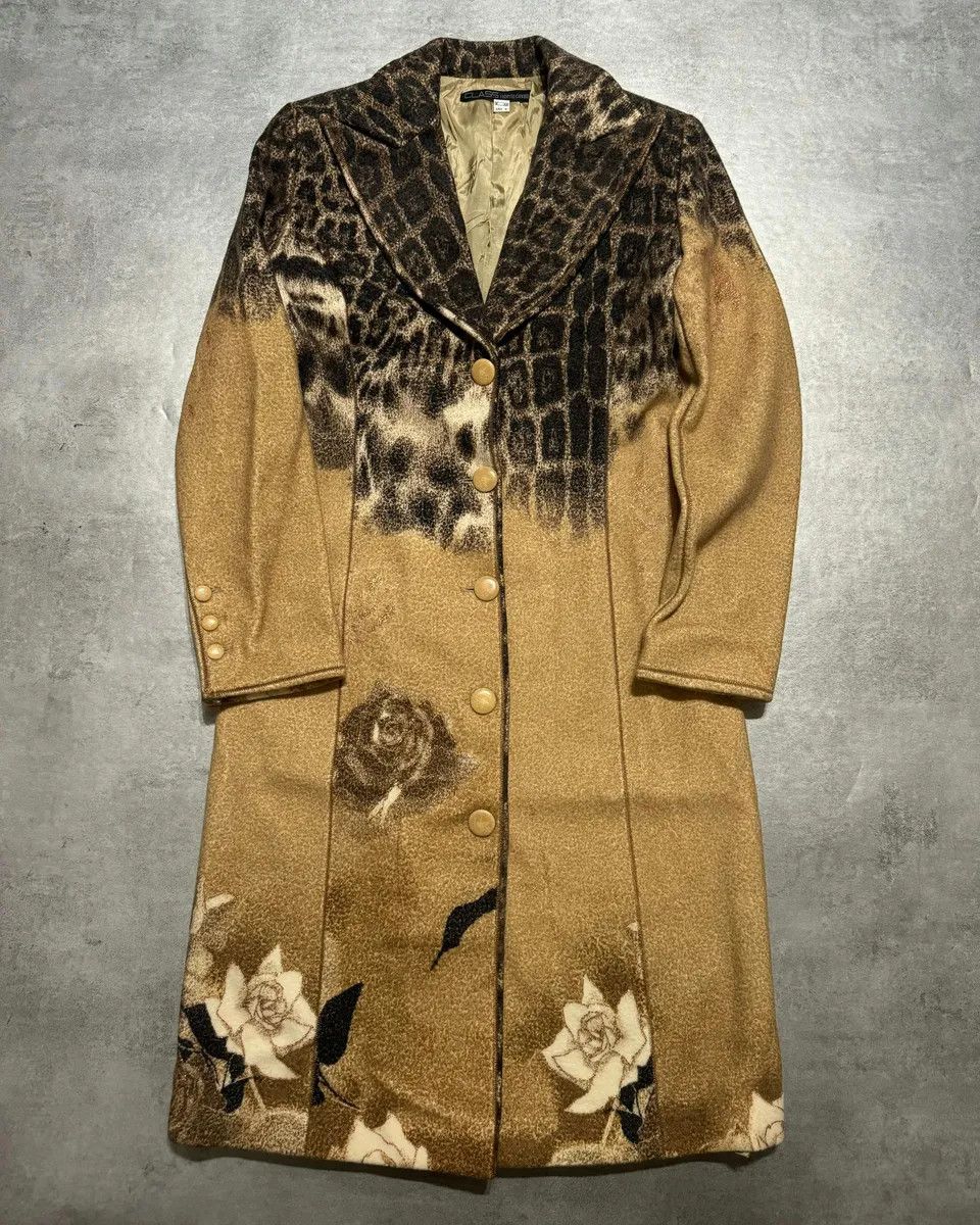 Roberto Cavalli AW2002 Roberto Cavalli Leopard Print Beige Wool Trench Coat Size XS / US 0-2 / IT 36-38 - 1 Thumbnail