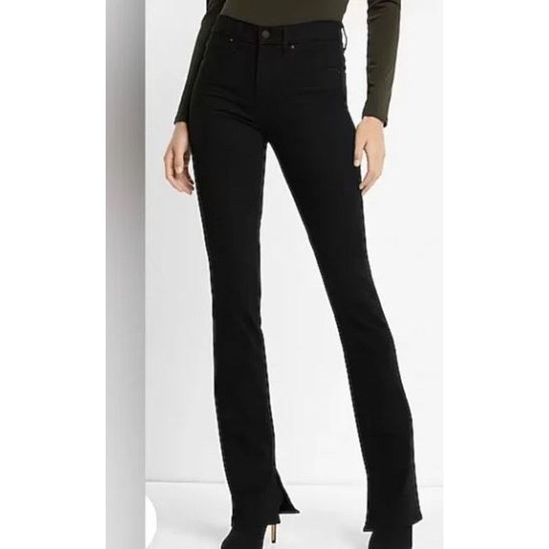 Express Express Black Wash Stretch Skyscraper Mid Rise - 16L Size 38" / US 16 / IT 52 - 1 Thumbnail