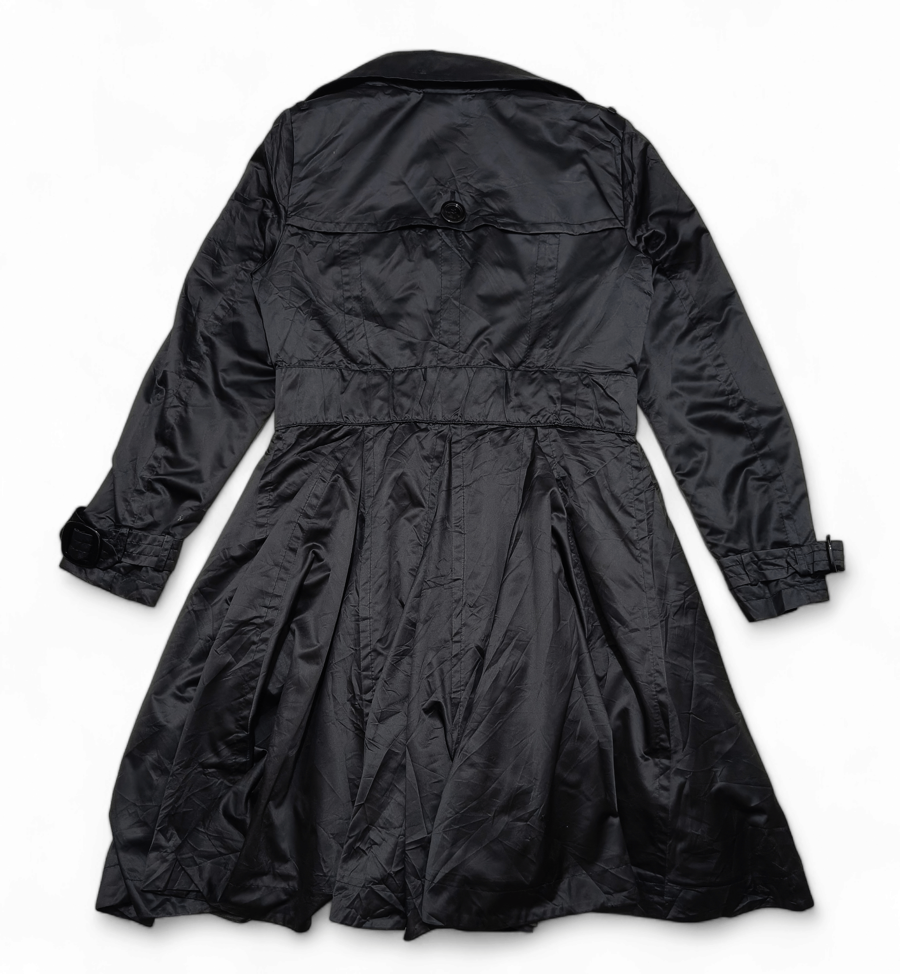 Other Vintage ZARA Basic Women Black Trench Coat Size L / US 10 / IT 46 - 4 Thumbnail