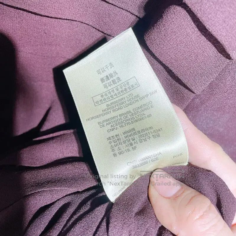 Burberry Burberry Summer Burgundy Silk Blend Dress. Size S / US 4 / IT 40 - 9 Thumbnail