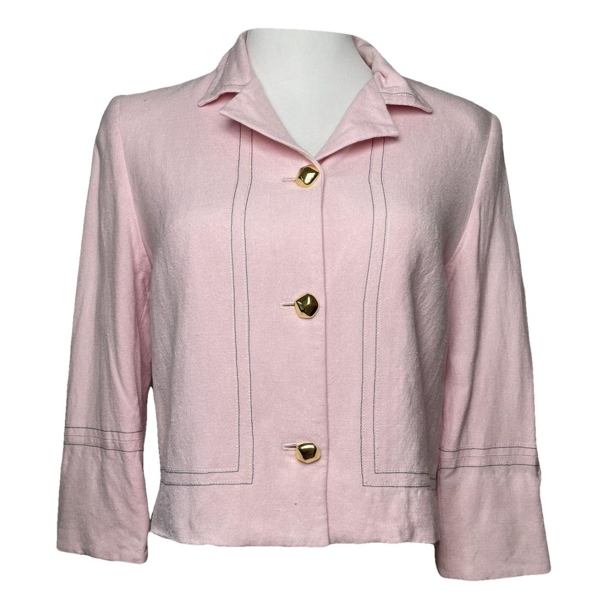 Celine Pink Denim - Jeans Trench Coat Size M / US 6-8 / IT 42-44 - 1 Thumbnail