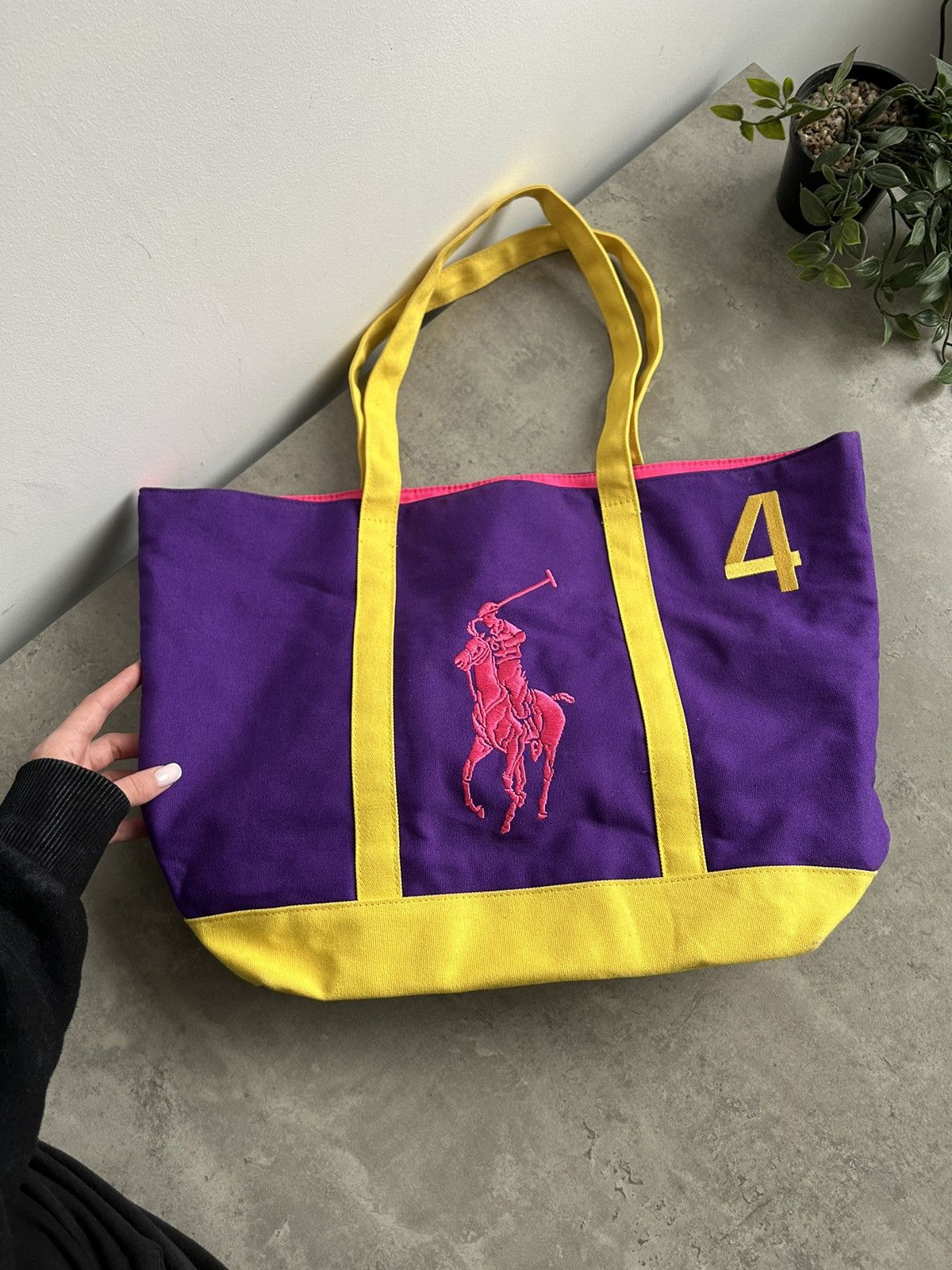 Polo Ralph Lauren × Vintage Polo Ralph Lauren TOTE Bag Big Logo Size ONE SIZE - 1 Thumbnail