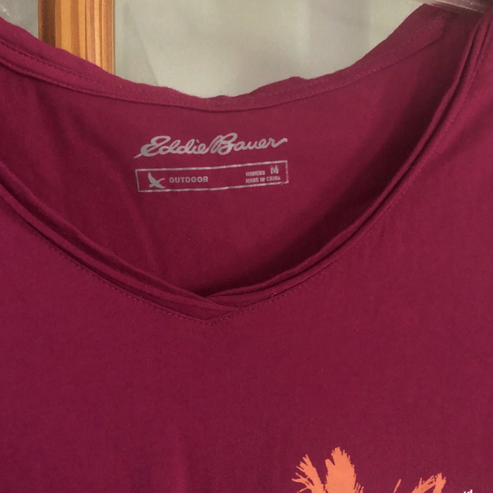 Eddie Bauer Eddie Bauer T-Shirt Womens Short Sleeve Round Neck Pullover Knit 100% Cotton Medium Multicolor Floral Palm Trees Size M / US 6-8 / IT 42-44 - 4 Thumbnail