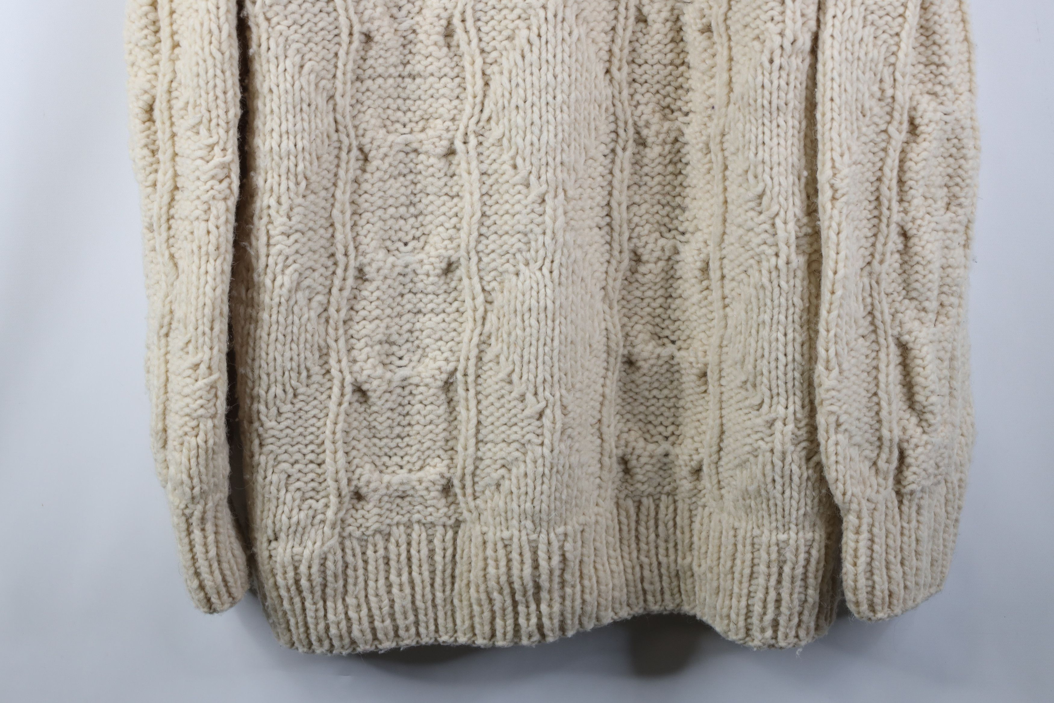 Vintage Vintage 50s 60s Streetwear Wool Chunky Fisherman Sweater Size US XL / EU 56 / 4 - 3 Thumbnail