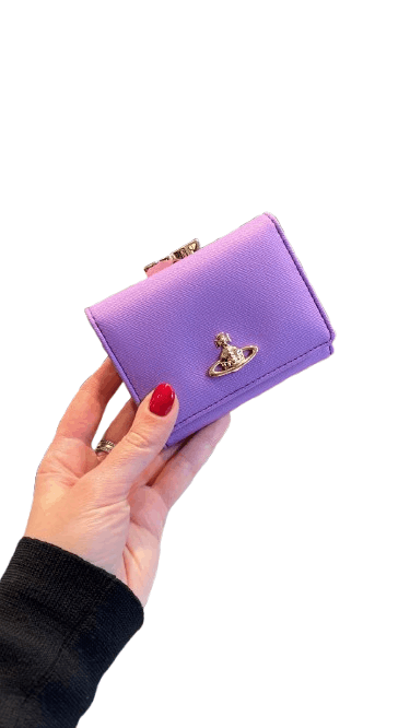 Vivienne Westwood o1f1d3z0426 Size: OS / Small Saffiano Wallet in Lilac Size ONE SIZE - 1 Preview