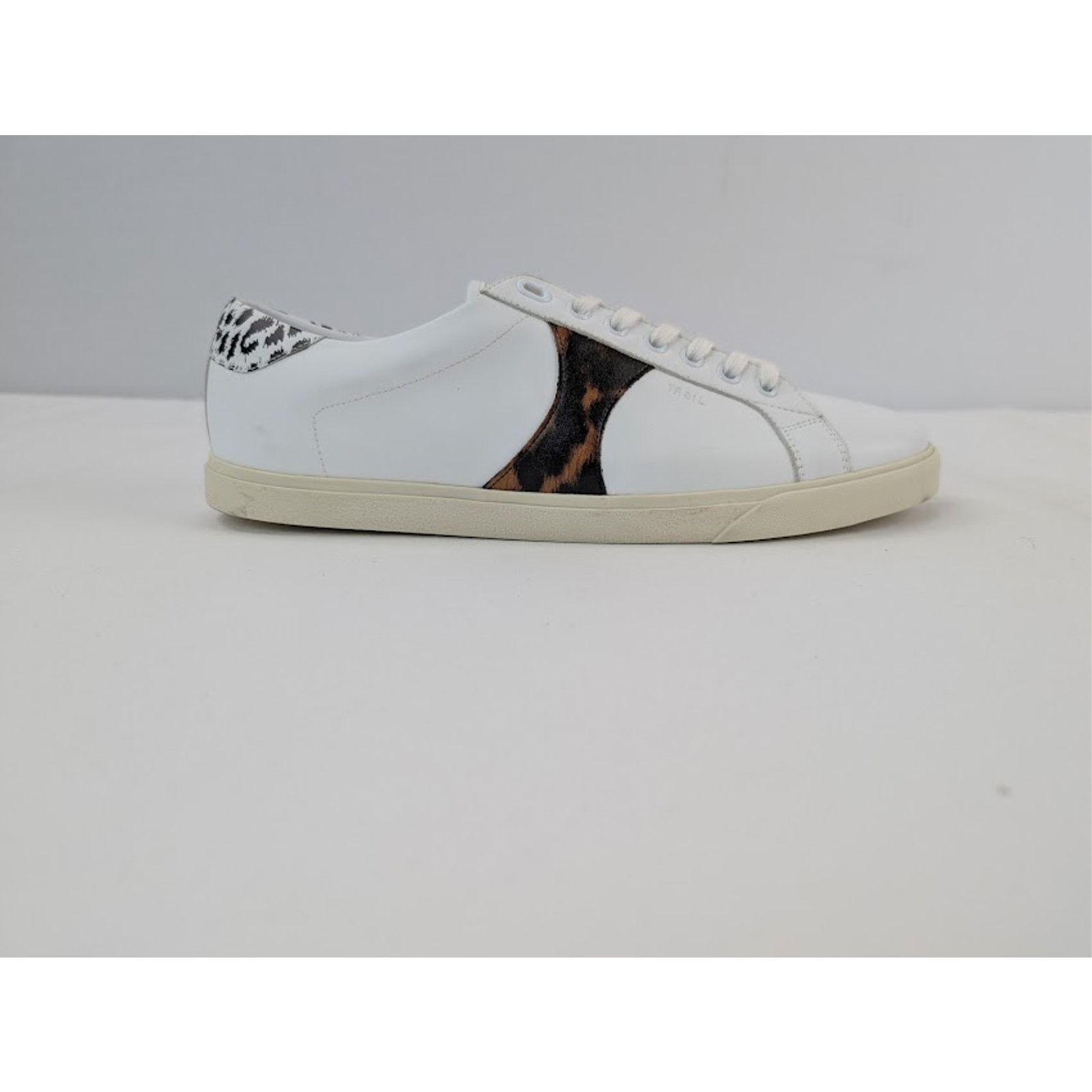 Celine o1rshd1 Smooth Leather Low Top Sneakers in White / Brown Size US 8 / EU 41 - 4 Thumbnail