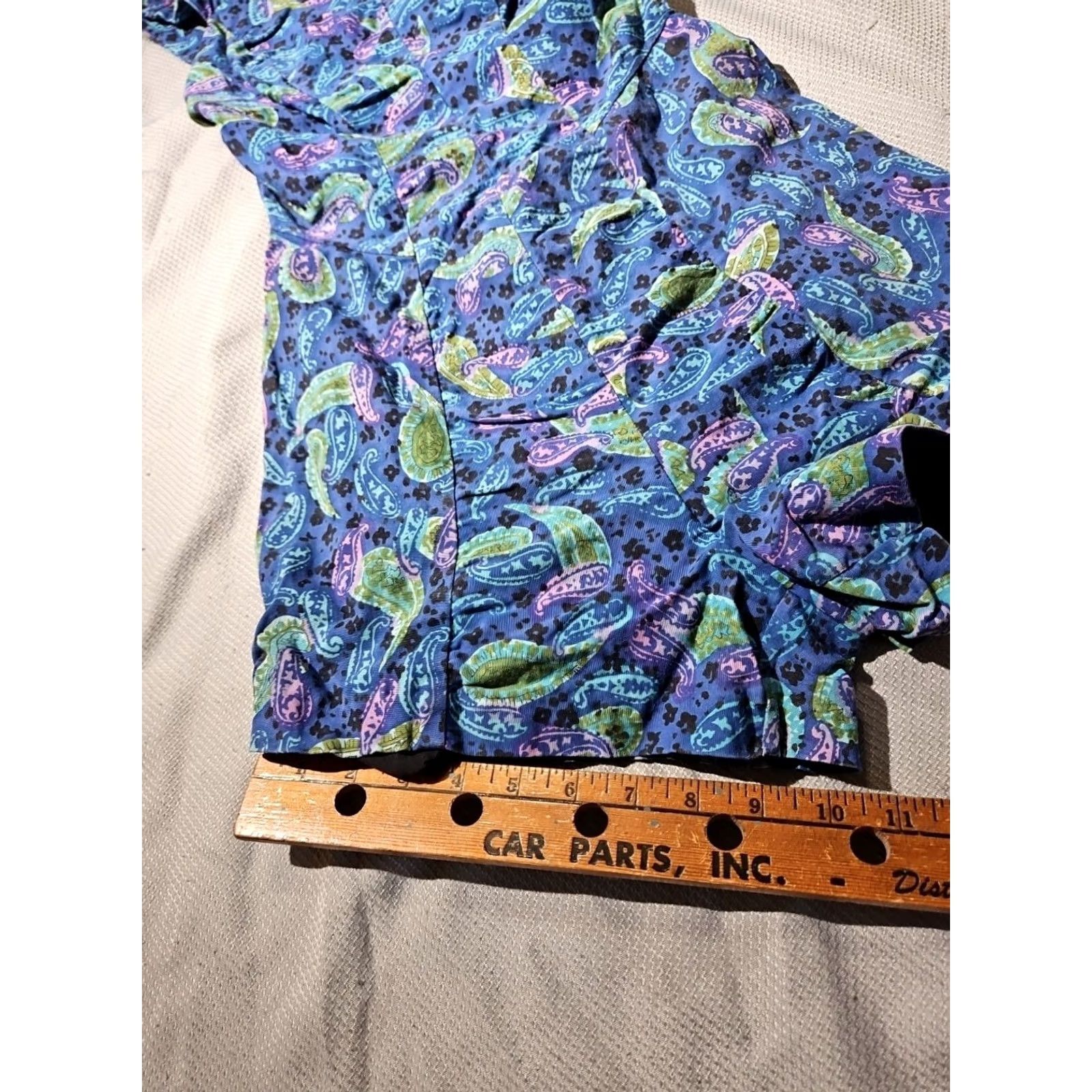 Vintage VINTAGE Rose Marie Reid Paisley Womens Blue One Piece Swimsuit Skorts Romper Size M Size 32" / US 10 / IT 46 - 7 Thumbnail