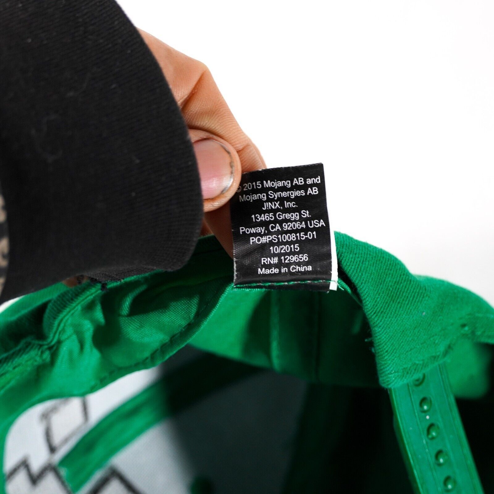 Other Minecraft Game Face Jinx Baseball Hat Visor Cap Green Black Size ONE SIZE - 9 Thumbnail