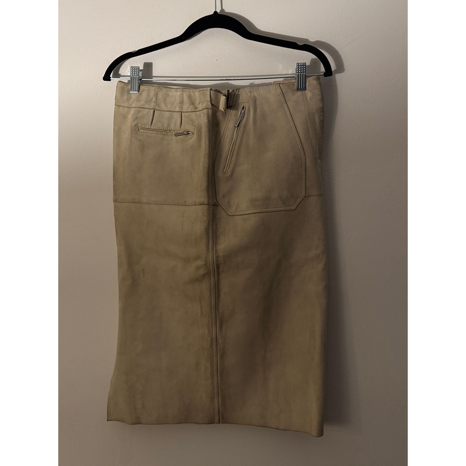 Calvin Klein Calvin klein Runway Leather Suede Pencil Skirt Size 30" / US 8 / IT 44 - 1 Thumbnail