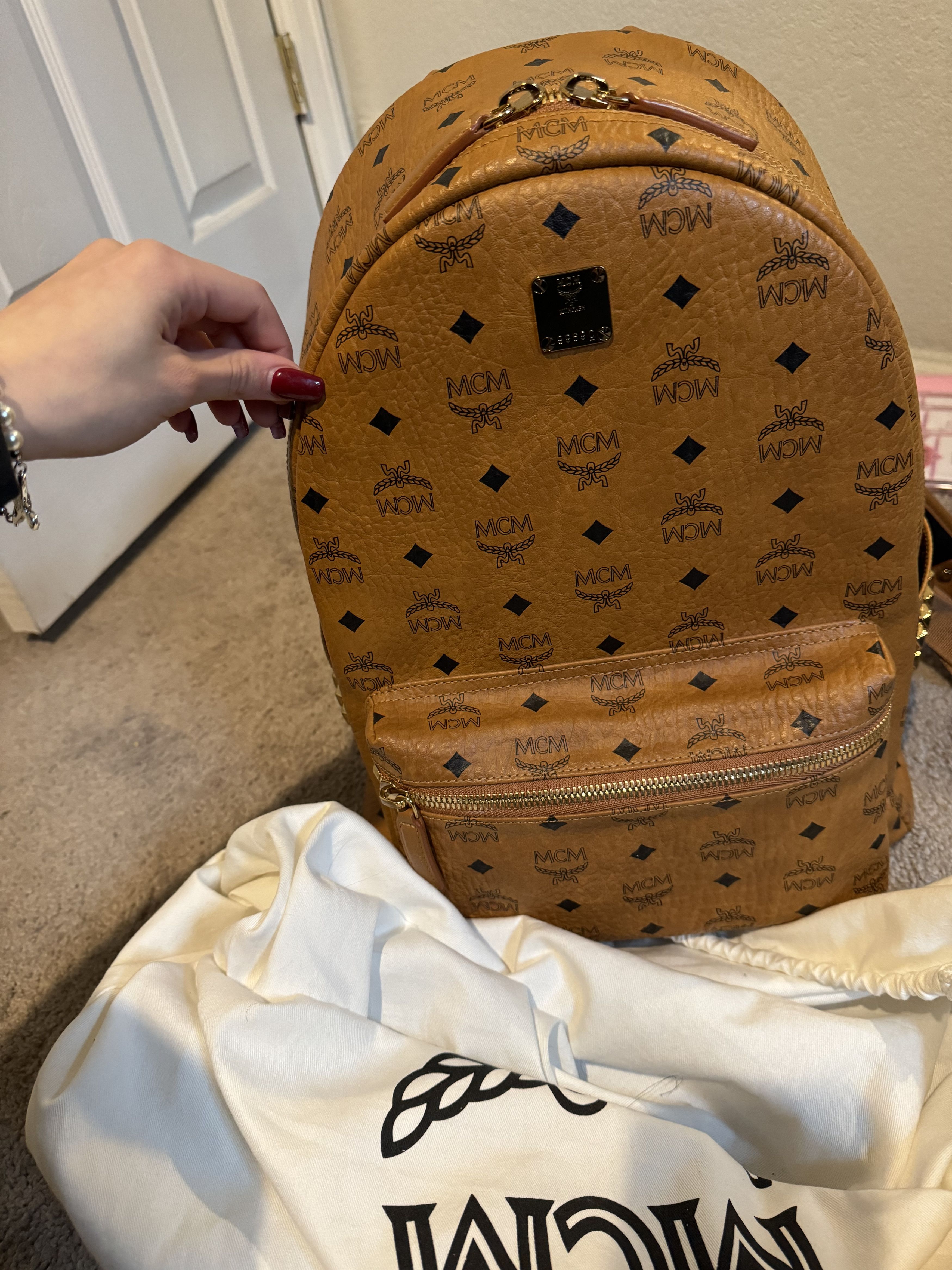 mcm backpack grailed