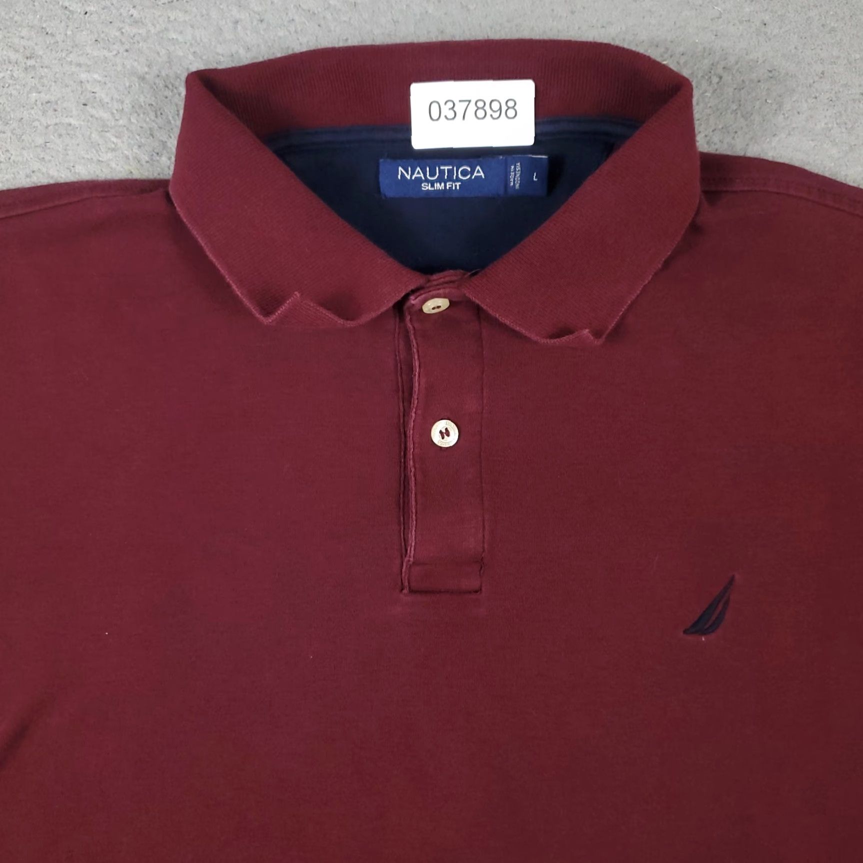 Nautica Nautica Polo Shirt Large Red Solid Short Sleeve Activewear Mens Size US L / EU 52-54 / 3 - 2 Thumbnail