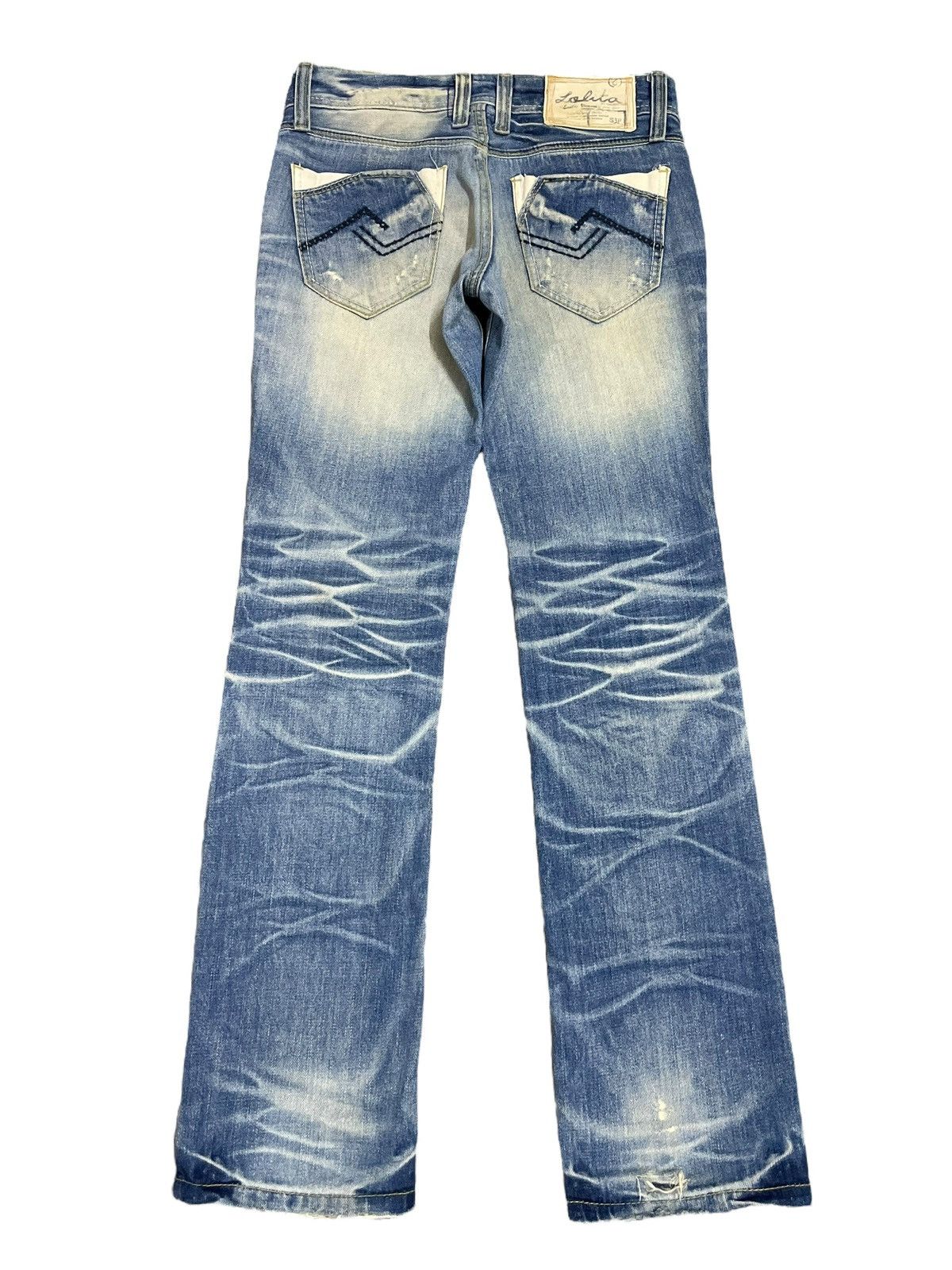 Japanese Brand Vintage Japanese Crazy Yellowish Whiskers Fade Wash Jeans Size 30" / US 8 / IT 44 - 6 Thumbnail