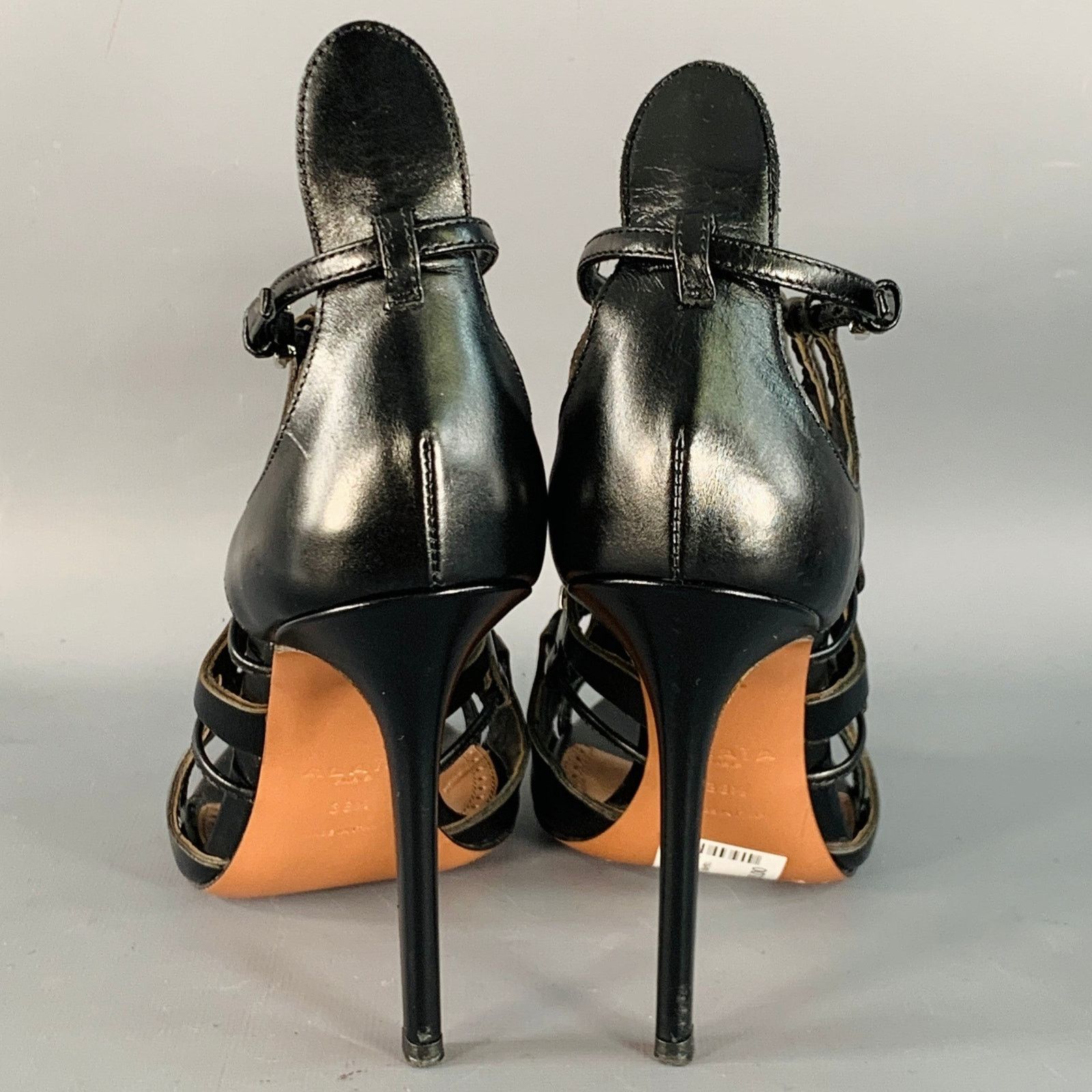 Alaia ALAIA Size 8.5 Black Leather Studded Stiletto Cage Pumps Size US 8.5 / IT 38.5 - 3 Thumbnail