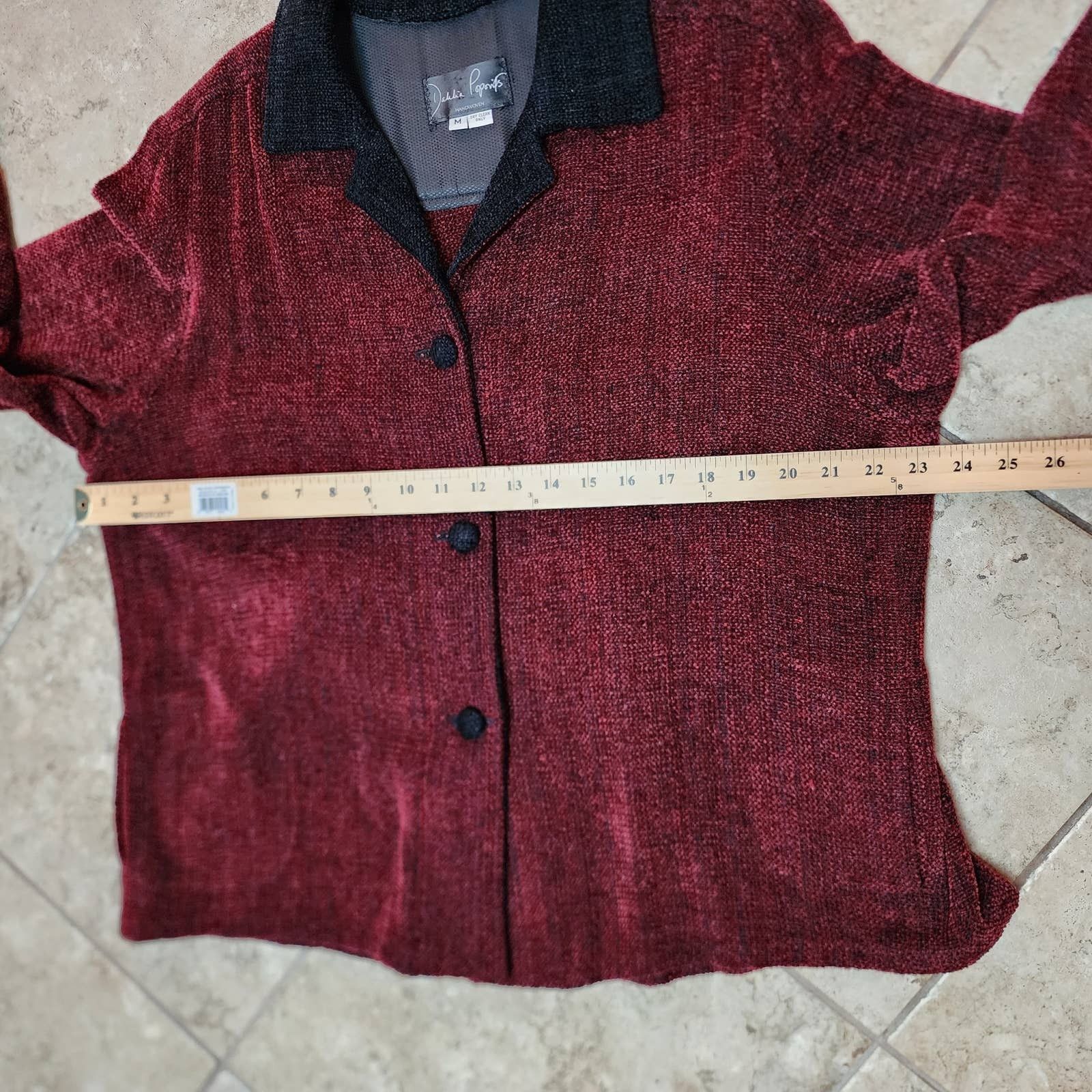 Handmade Handwoven Jacket size Large Dahlia Popovits Size L / US 10 / IT 46 - 8 Thumbnail