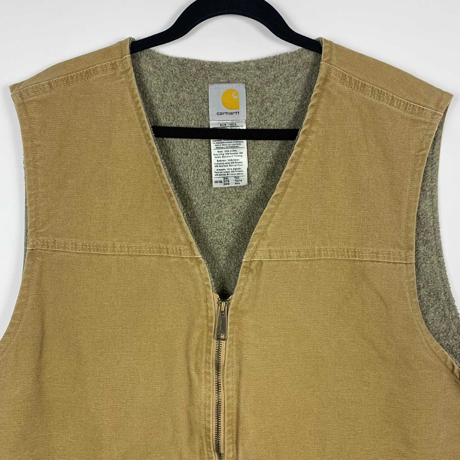 Carhartt Carhartt Sandstone Rugged Vest Men's 2XT Tan Sherpa Lined Size US XXL / EU 58 / 5 - 3 Thumbnail