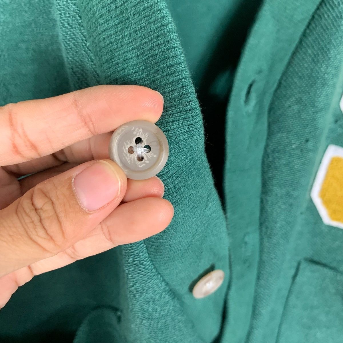 Japanese Brand SPINNS Capital S Green Light Cardigan #1454-C66 Size US M / EU 48-50 / 2 - 14 Thumbnail