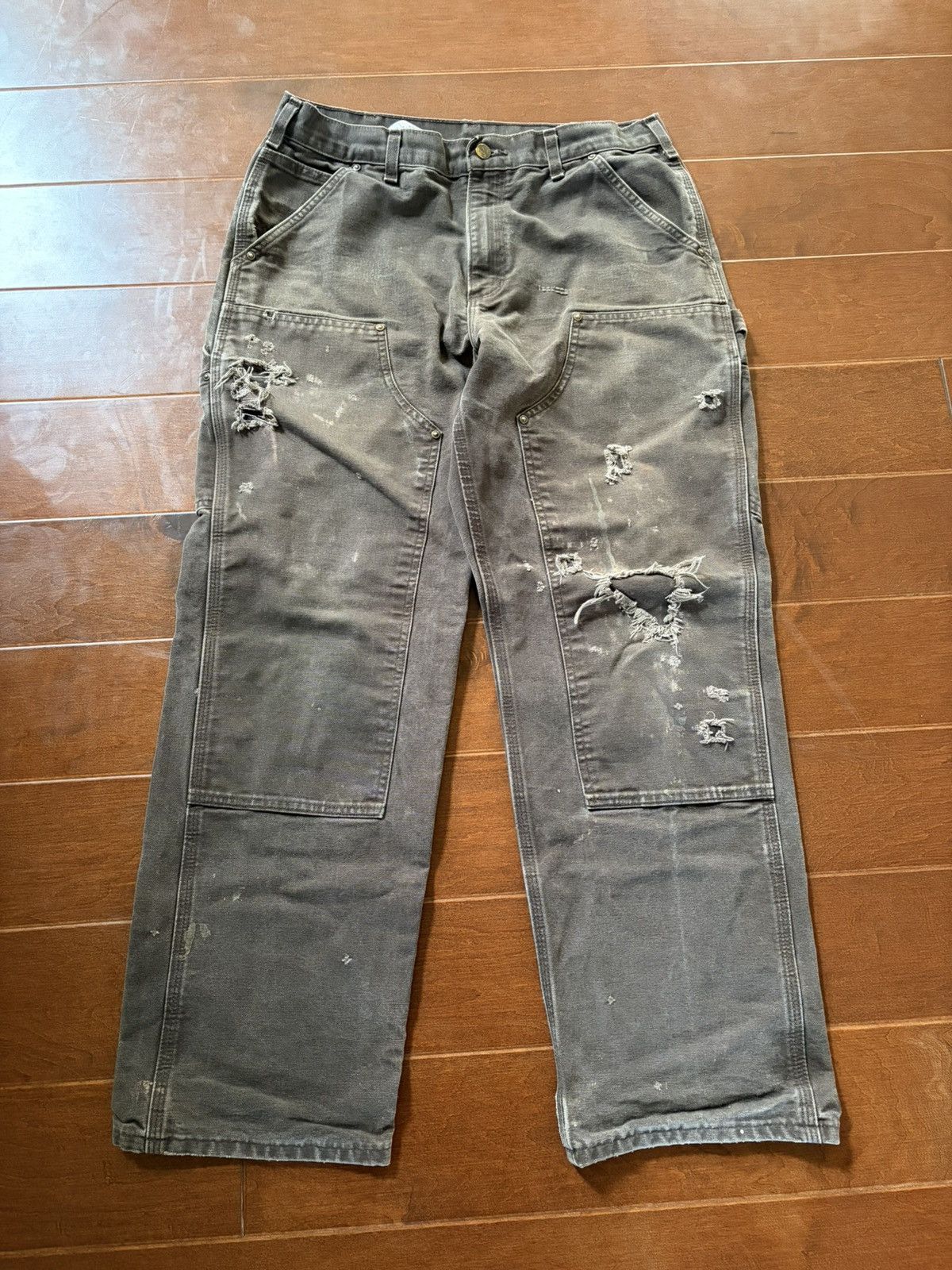 パンツ FI-Distressed Double Knee Pants Double Knee Work Pants | Men's Heavy Duty Pants – Iron & Resin