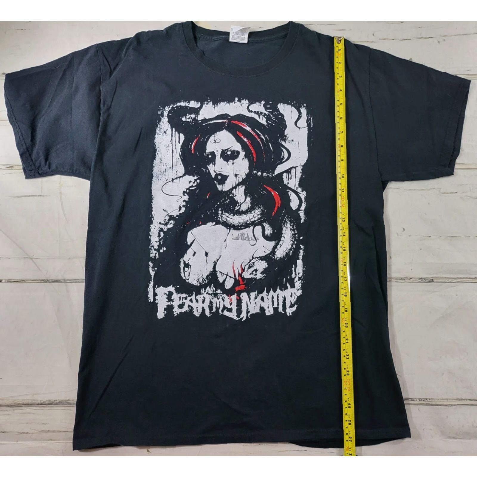 Vintage Fear My Name Black Short Sleeve T-Shirt Mens L EUC Size US L / EU 52-54 / 3 - 4 Thumbnail